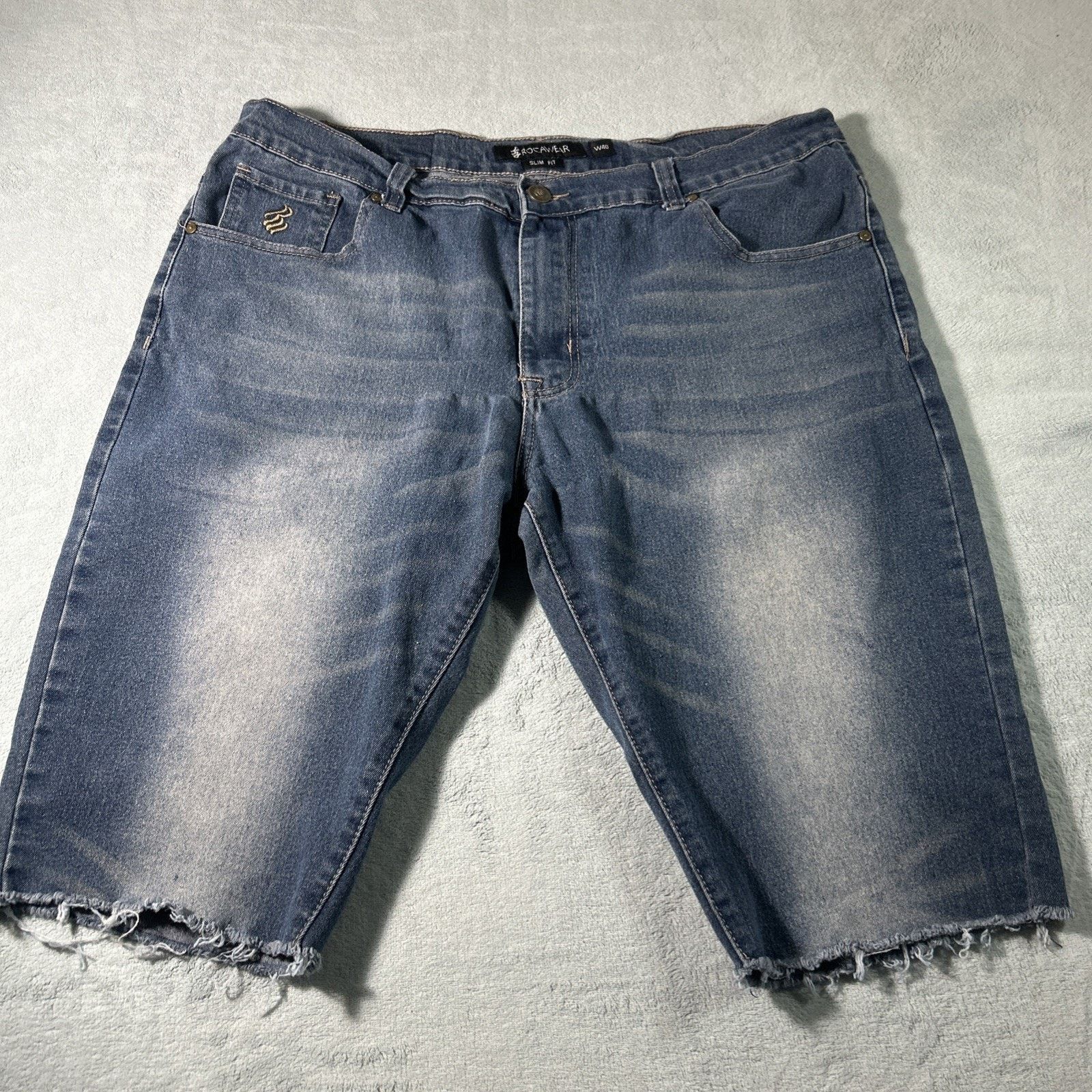 Rocawear Beyond Baggy Jhorts Shorts Mens 40x14 Raw Hems Loose Relaxed Size US 40 / EU 56 - 2 Thumbnail
