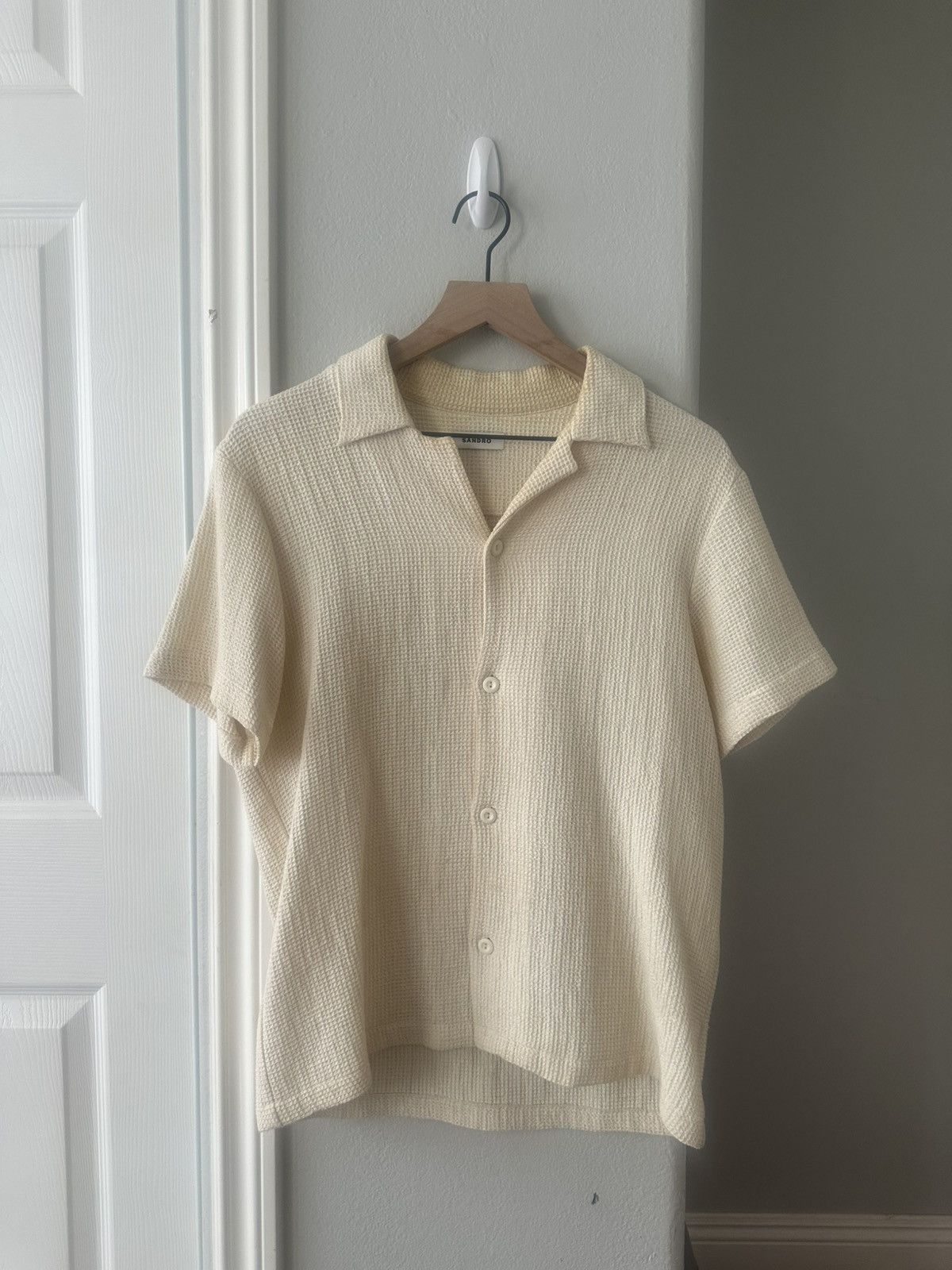 Sandro Sandro Textured Button Up Size US XS / EU 42 / 0 - 1 Thumbnail