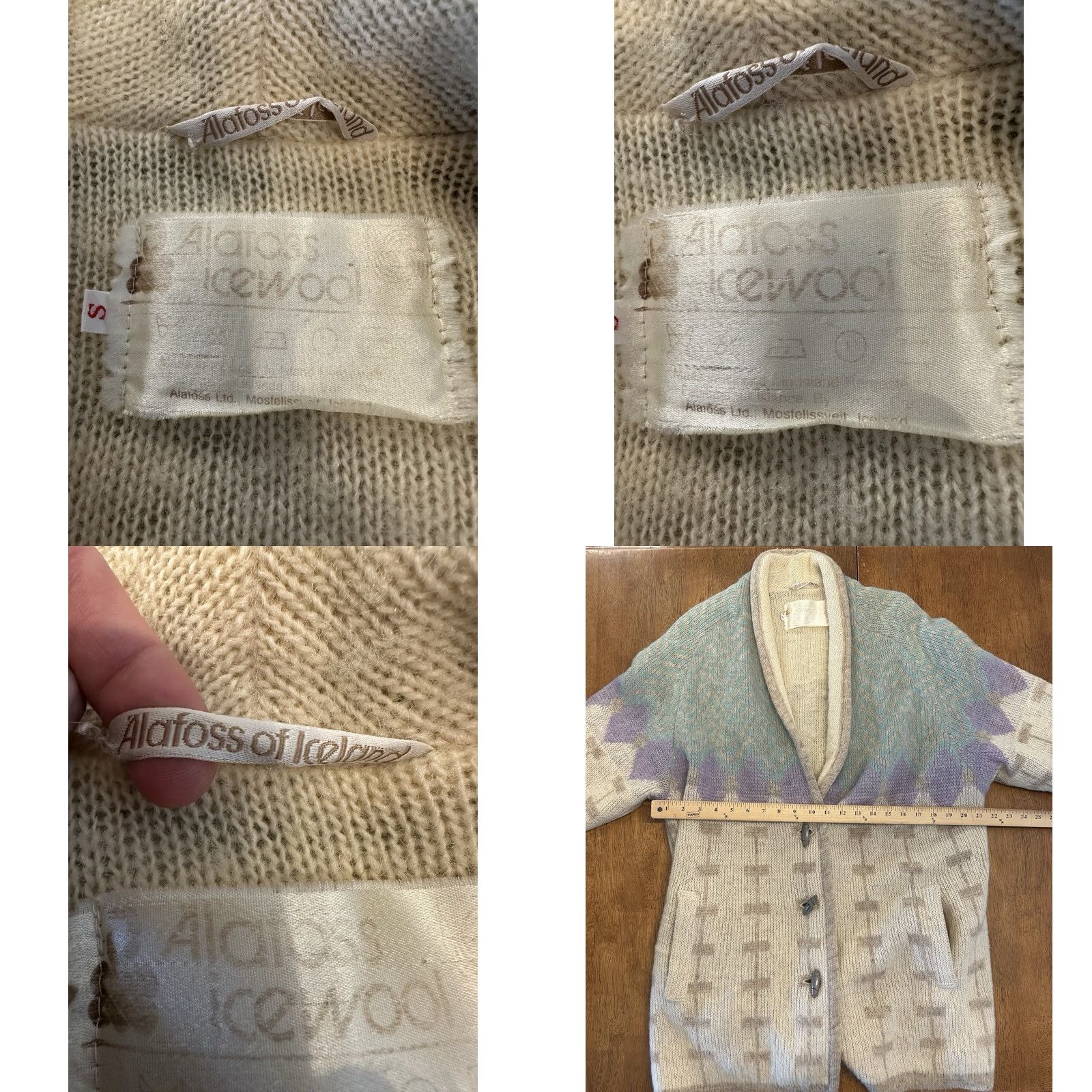 Vintage VINTAGE Alafoss Icewool Cardigan Sweater Jacket Small Women Wool Ivory Aztec Button Overcoat S Size S / US 4 / IT 40 - 8 Thumbnail