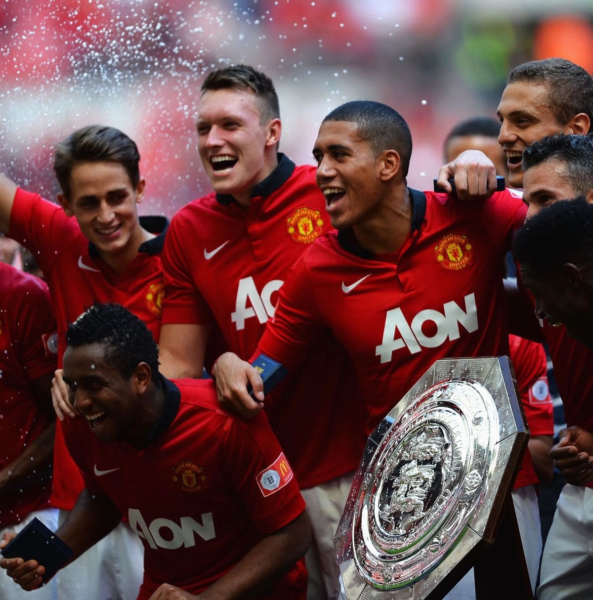 Nike Manchester United 2014-2015 Home Soccer Jersey Shirt Kit Size US XXL / EU 58 / 5 - 3 Thumbnail