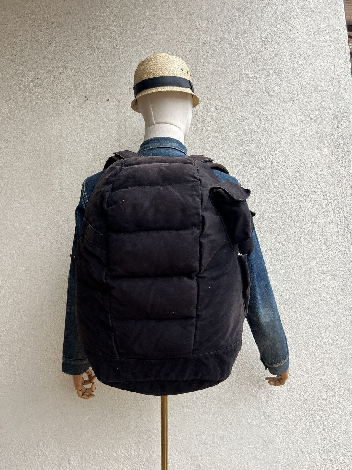 Vintage LORINZA Japan Sun Faded Black Puffer Backpack Size ONE SIZE - 2 Thumbnail