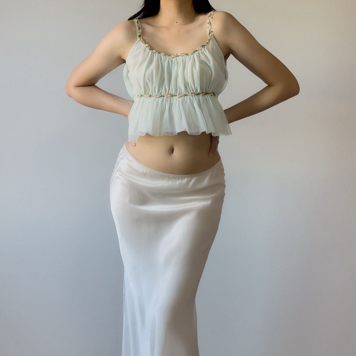 Vintage Vintage 1960s Mint Nylon Chiffon Camisole (XS–S) Size S / US 4 / IT 40 - 4 Thumbnail