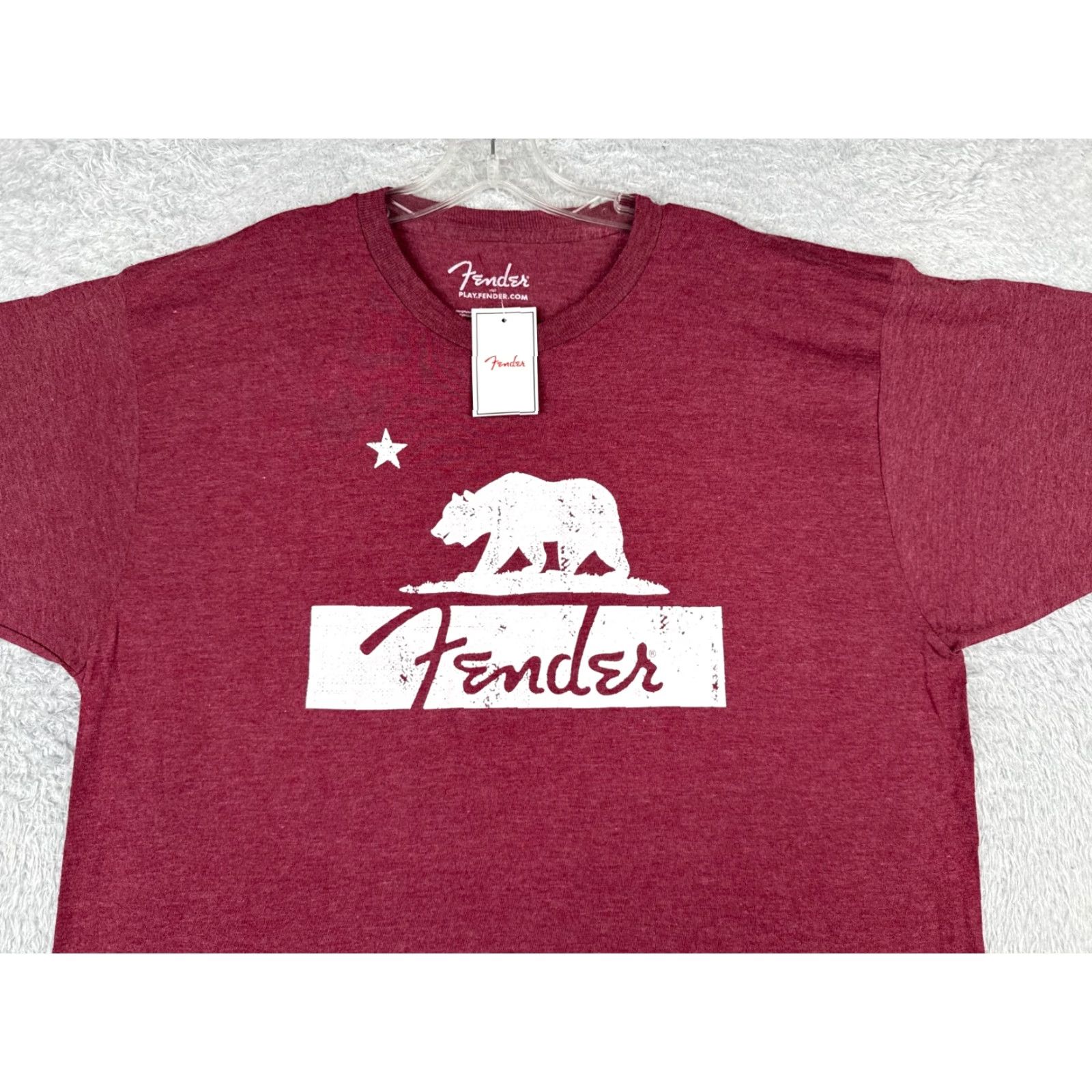 Fender Fender Shirt Men Small Burgundy Heather California Bear Guitar Short Sleeve NEW Size US S / EU 44-46 / 1 - 4 Thumbnail