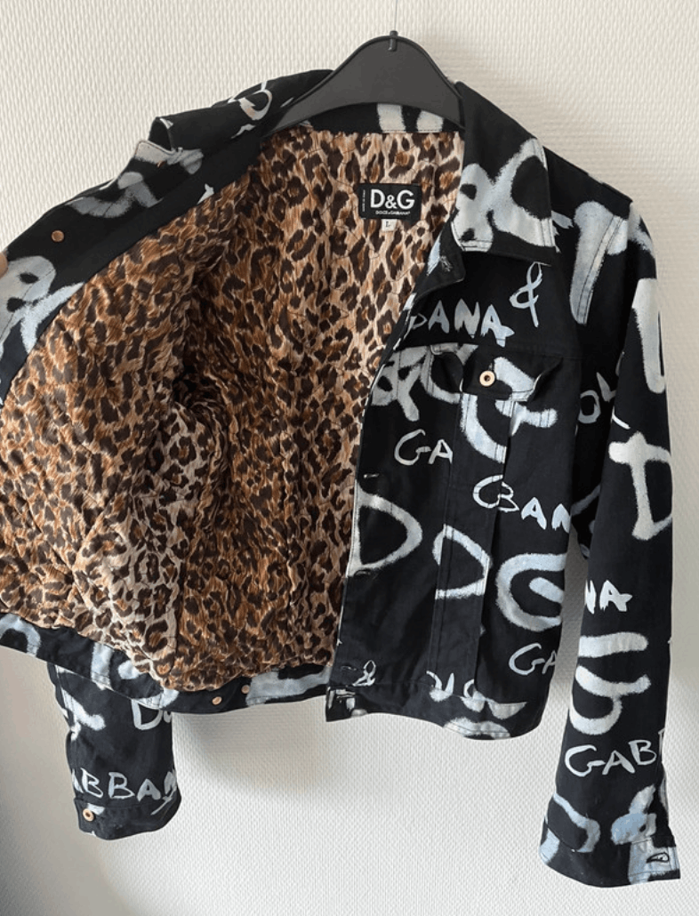 Dolce & Gabbana × Vintage Dolce Gabbana Jacket Denim Graffiti Jeans Vintage women Size L / US 10 / IT 46 - 7 Thumbnail