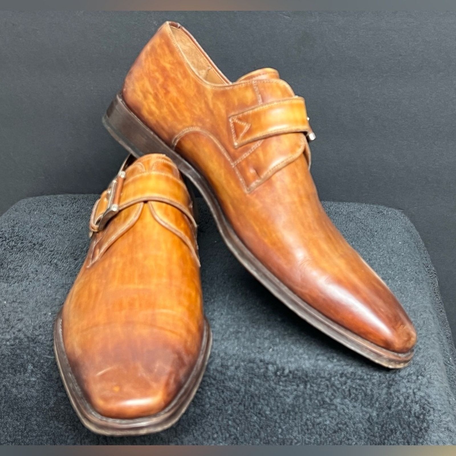 Magnanni Magnanni Marco II Monk Strap Leather Dress Shoes EXTRA WIDE Size US 8.5 / EU 41-42 - 3 Thumbnail