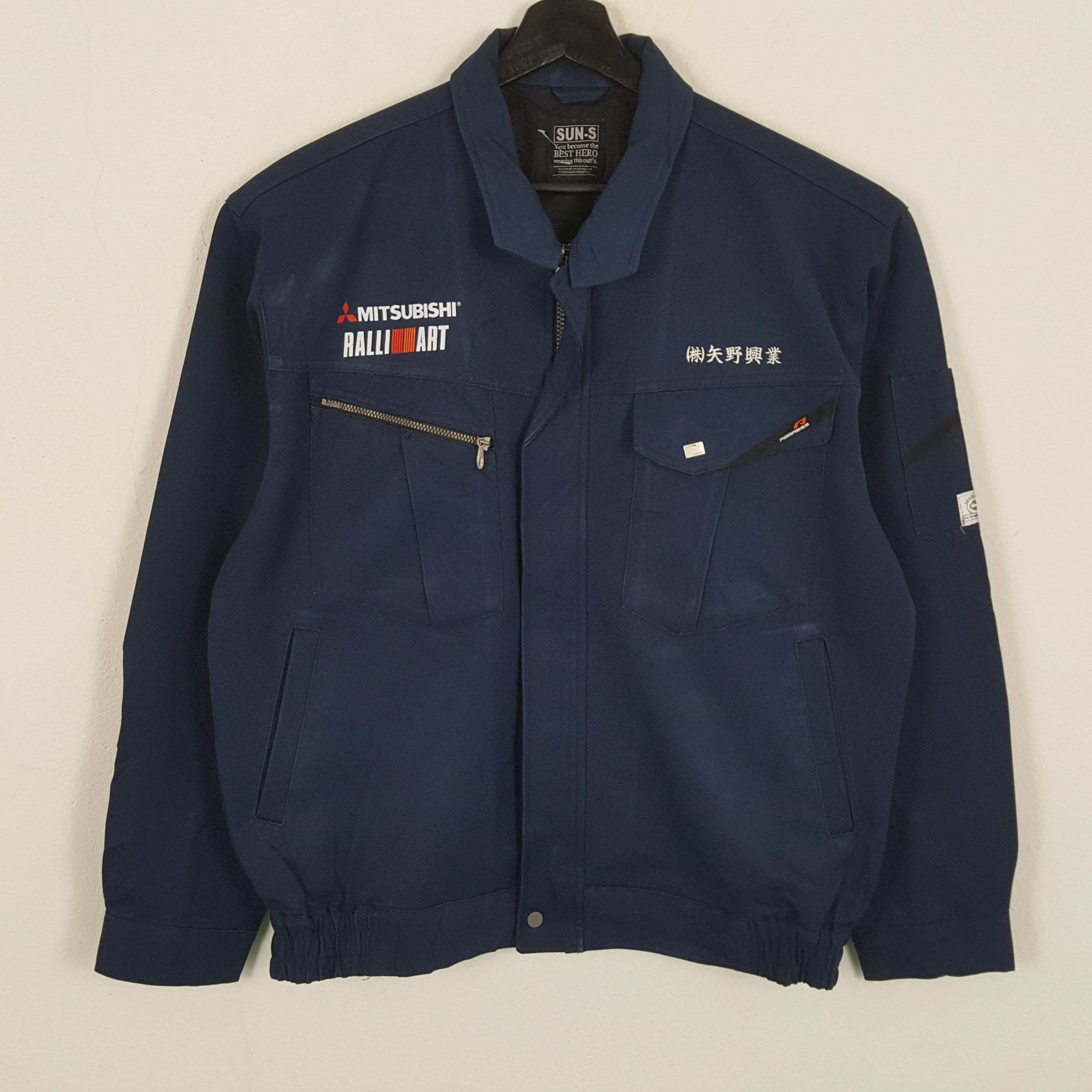 Vintage MITSUBISHI RALLI ART Motorsports Custom Art Jacket Size US L / EU 52-54 / 3 - 3 Thumbnail