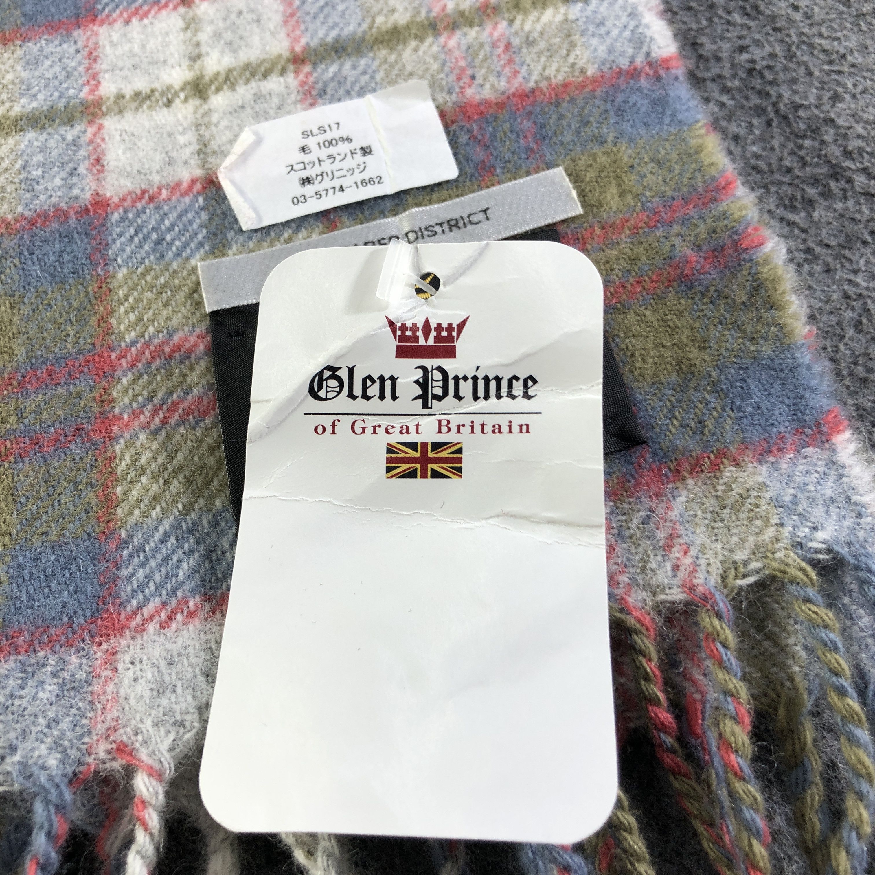 Vintage Glen Prince Tartan Wool Scarf Muffler V2720 Size ONE SIZE - 5 Thumbnail