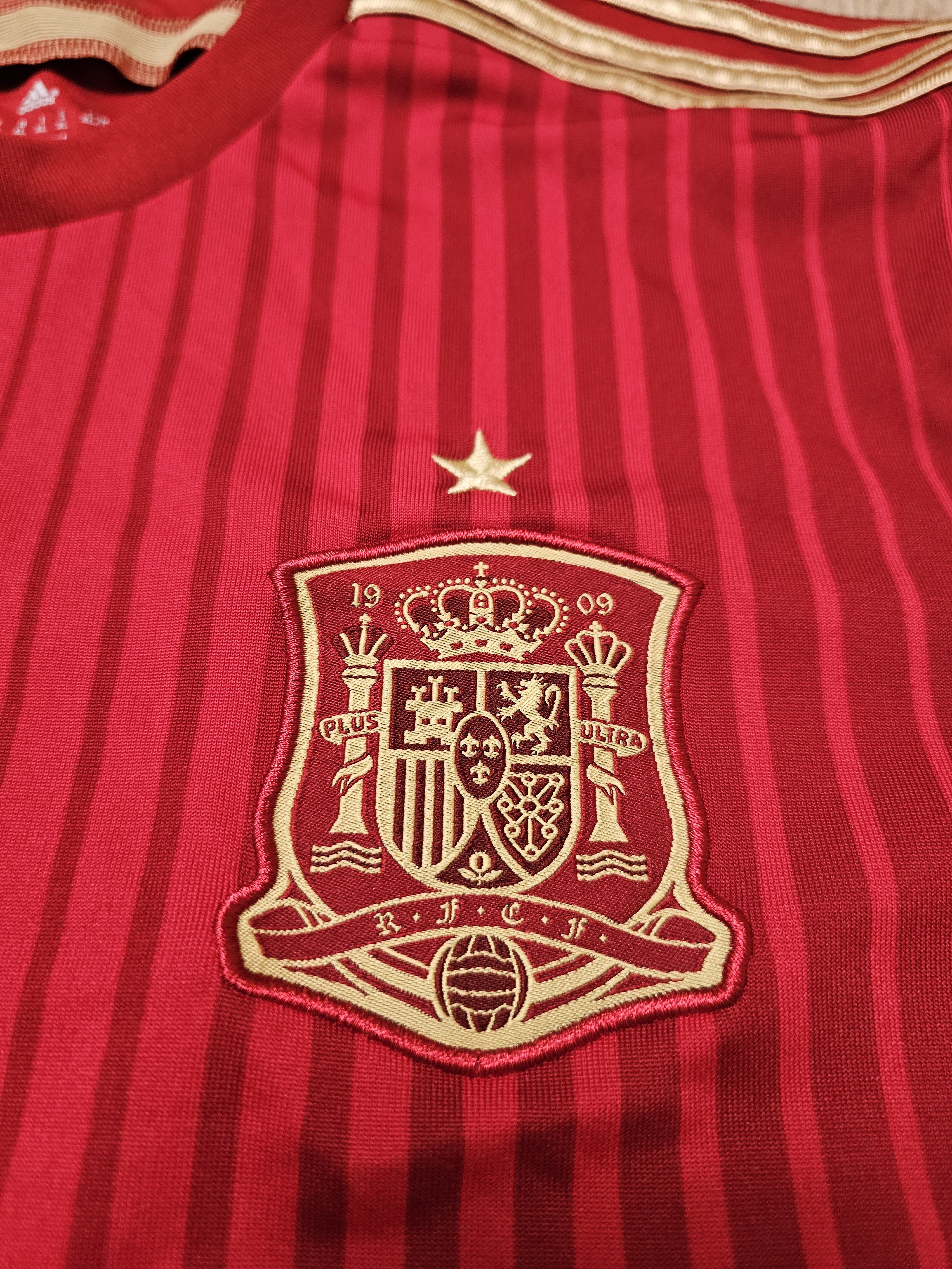 Adidas SPAIN 2014 2015 HOME FOOTBALL SHIRT ESPANIA SOCCER JERSEY Size US XL / EU 56 / 4 - 4 Thumbnail