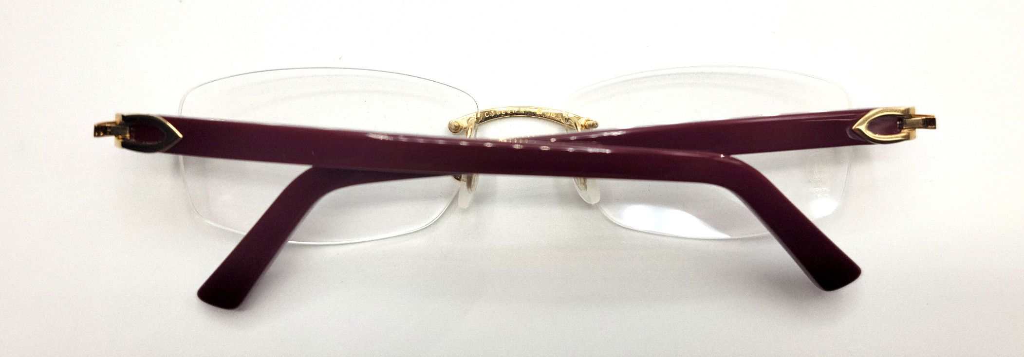 Cartier NEW! Cartier Glasses Canazei Burbundy CT0048O Size ONE SIZE - 8 Thumbnail