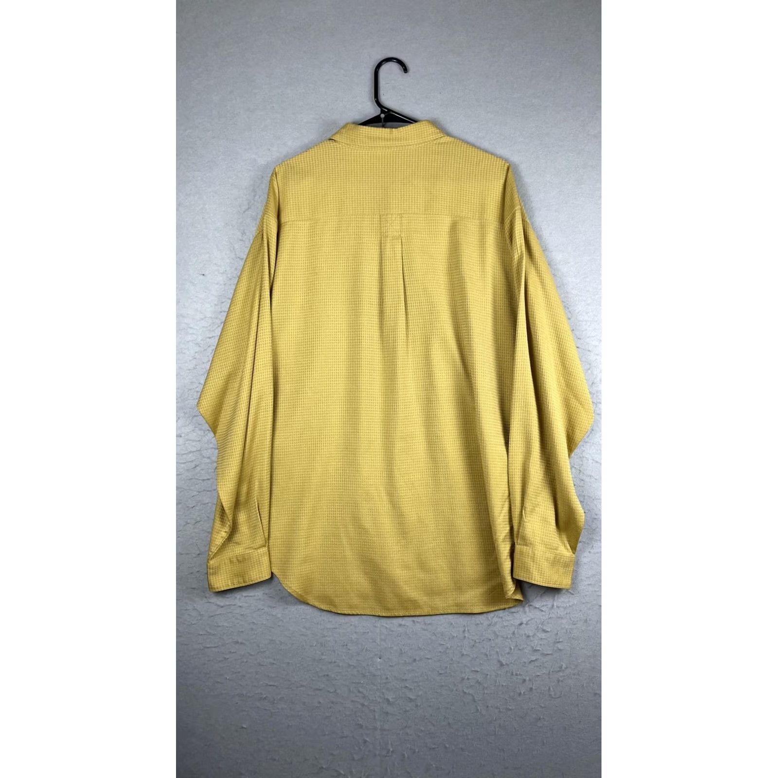 Tommy Bahama Tommy Bahama Shirt Mens XL Yellow Check Silk Long Sleeve Casual Button Front Size US XL / EU 56 / 4 - 5 Thumbnail