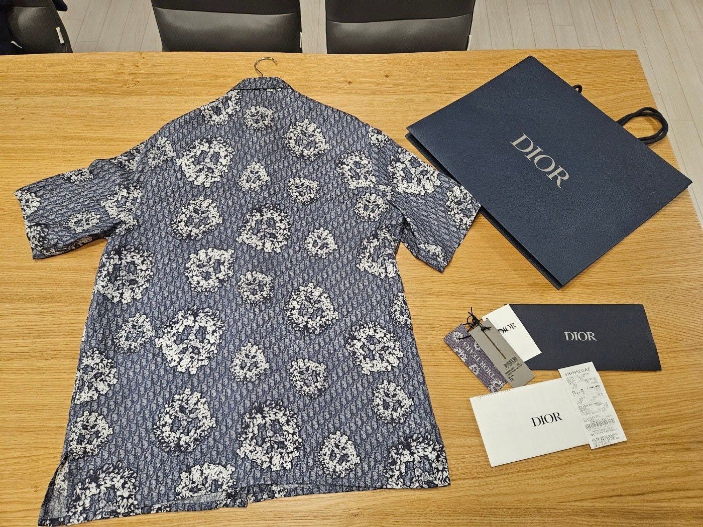 Dior Dior X Denim Tiers Dior Tiers Silk Short Sleeve Shirt Size US S / EU 44-46 / 1 - 2 Thumbnail