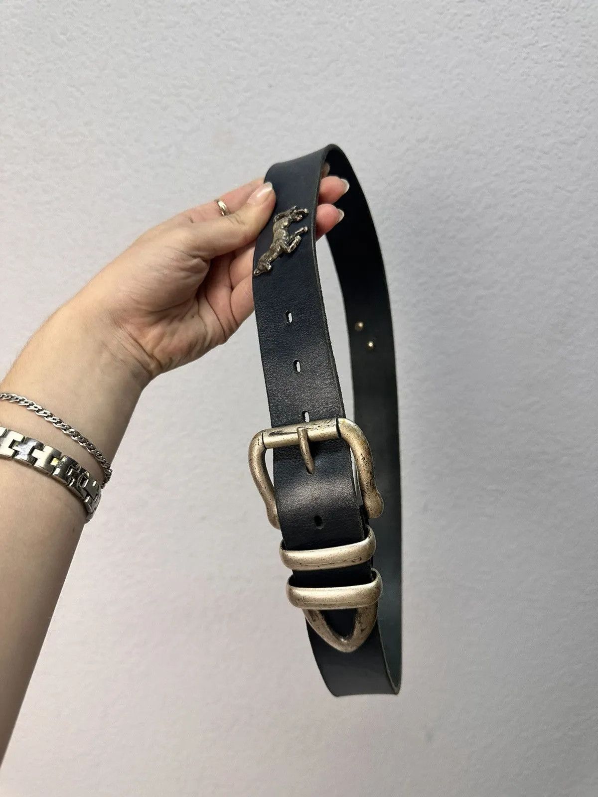 KMRii Ifsixwasnine Vintage 90s Leather Belt Hysteric Glamour Style Size ONE SIZE - 1 Thumbnail