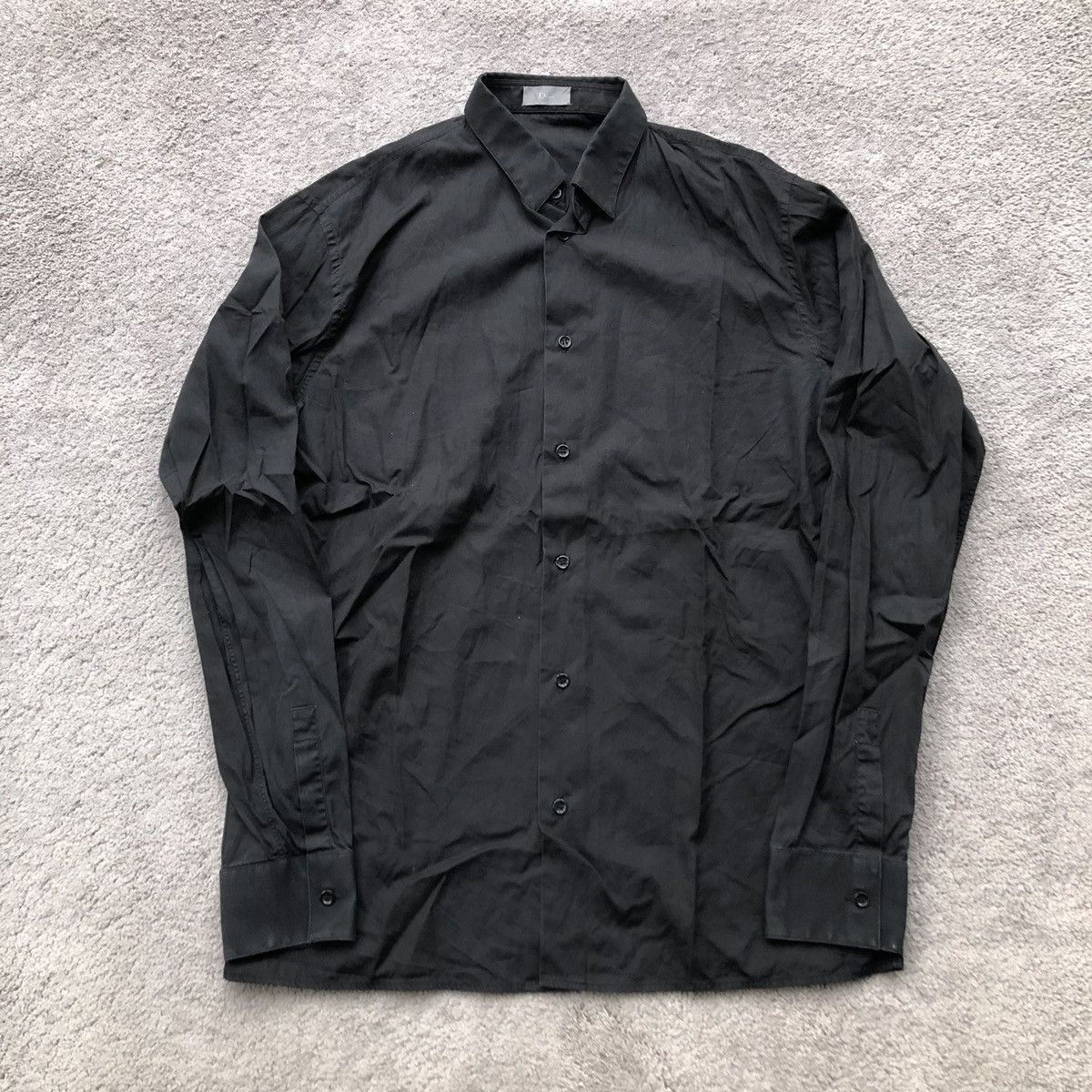 image of Dior Homme Button Up Shirt in Black, Men's (Size Medium)
