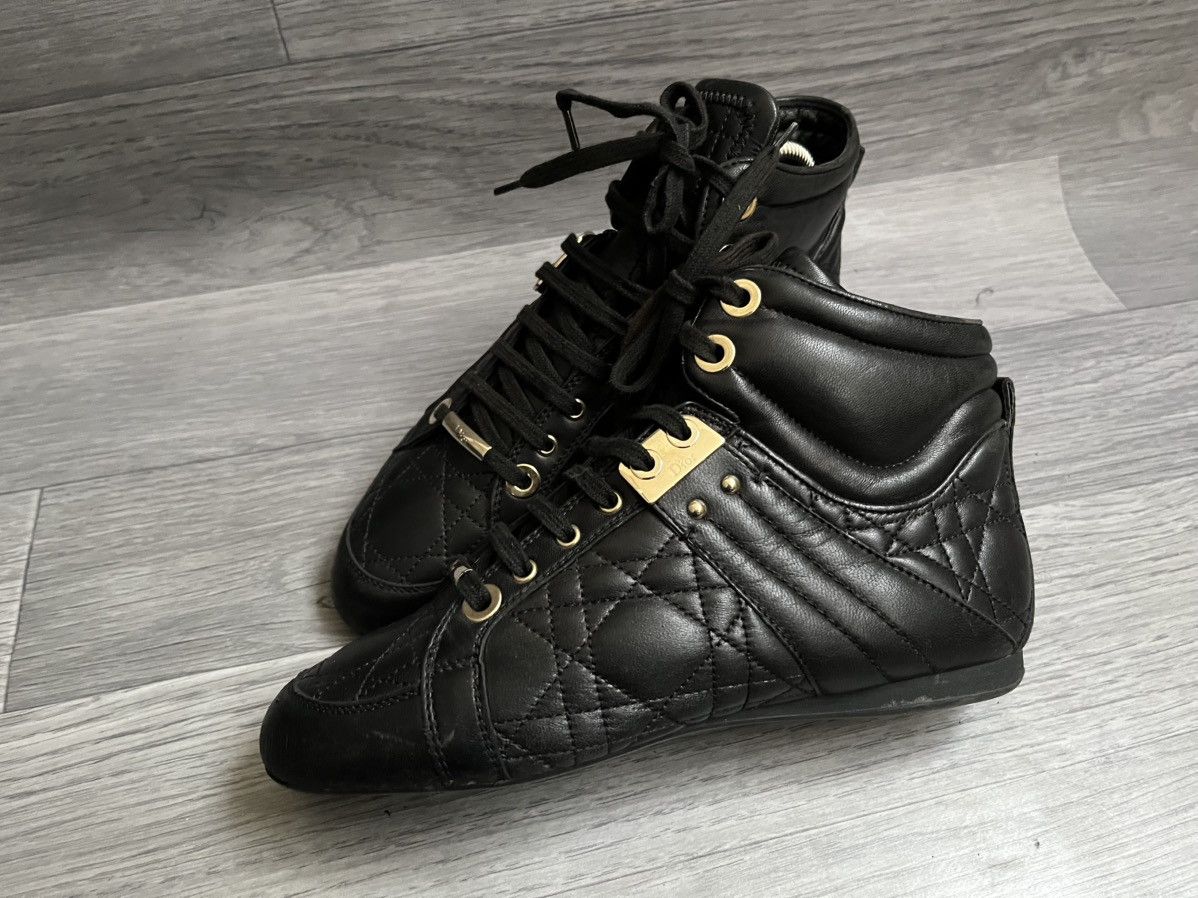 Dior Christian Dior cannage quilted high top sneakers Size US 6 / IT 36 - 5 Thumbnail