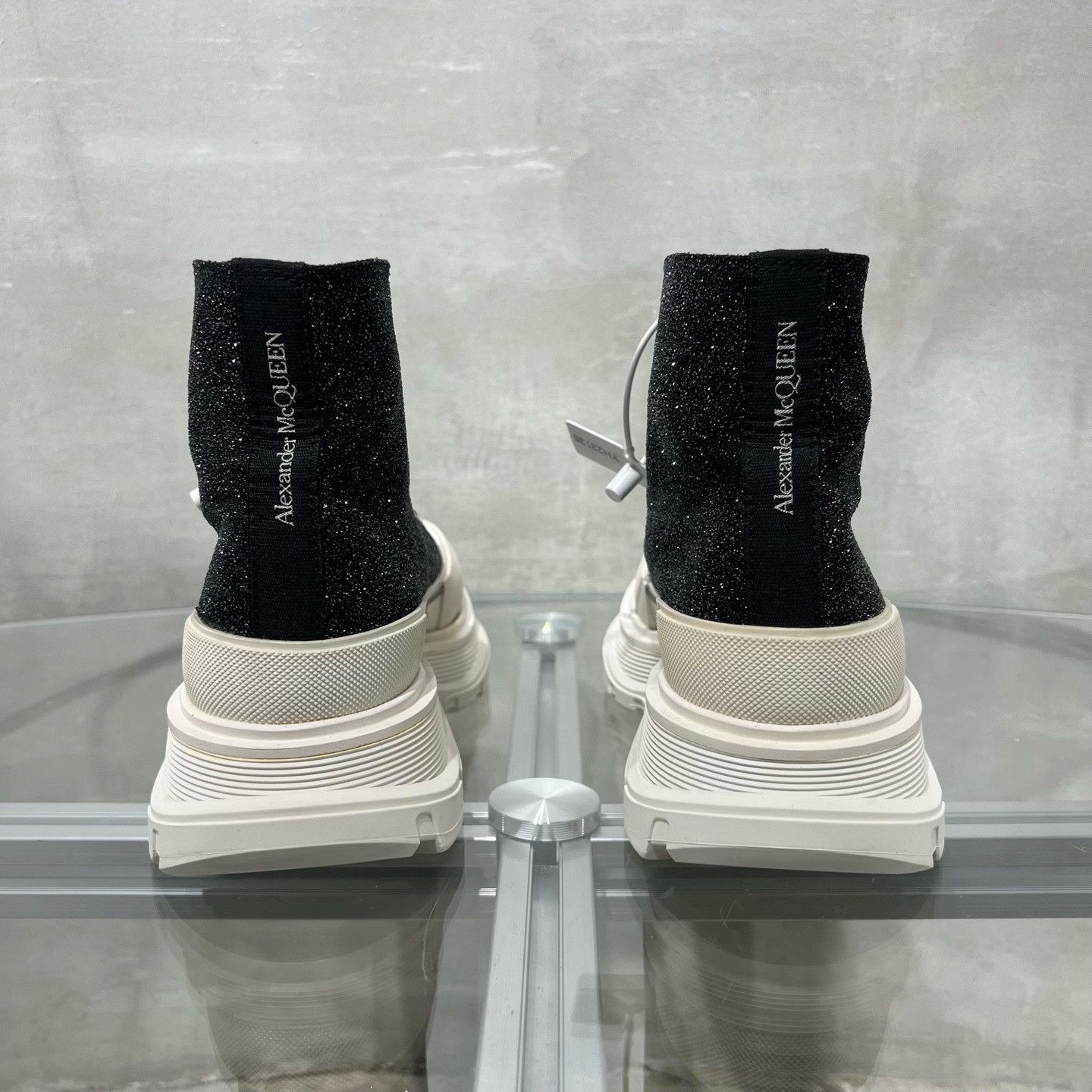 Alexander McQueen ALEXANDER MCQUEEN Shimmering Black and White Martin Boots| Size US 5.5 / IT 35.5 - 6 Thumbnail