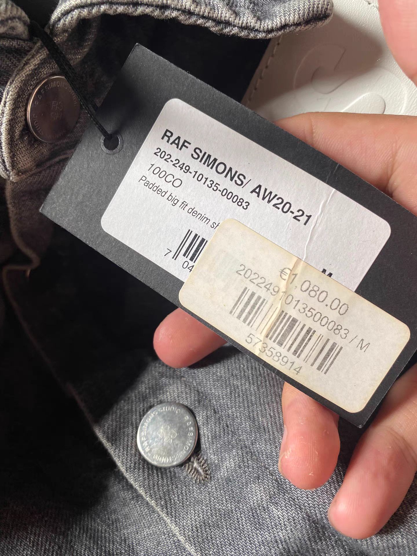 Raf Simons Raf Simons 21AW Washed Gray Leather Tag Shirt Size US M / EU 48-50 / 2 - 5 Thumbnail