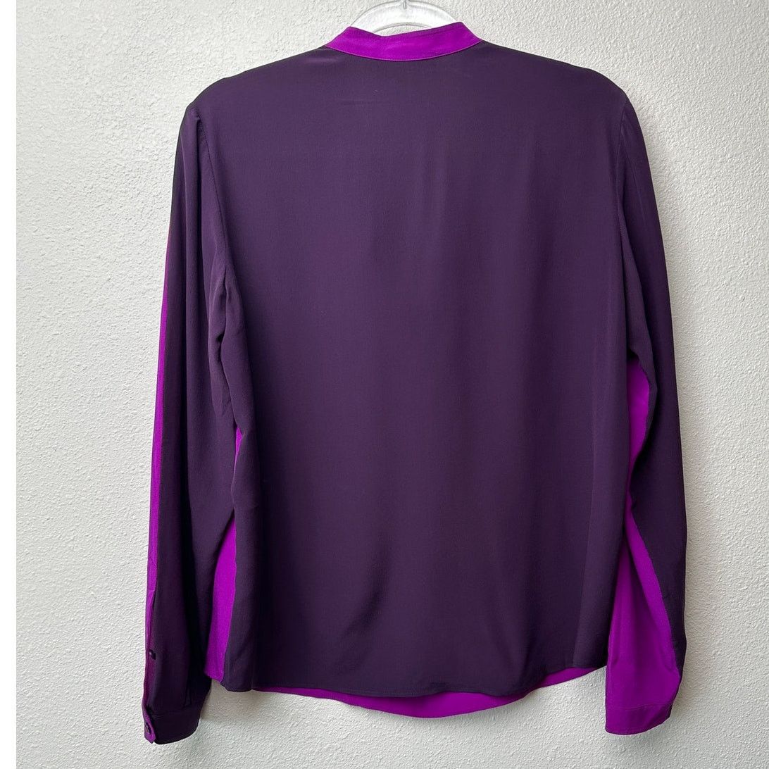 Stella McCartney Stella McCartney Blouse Purple Women US10 100% Silk Size L / US 10 / IT 46 - 5 Thumbnail