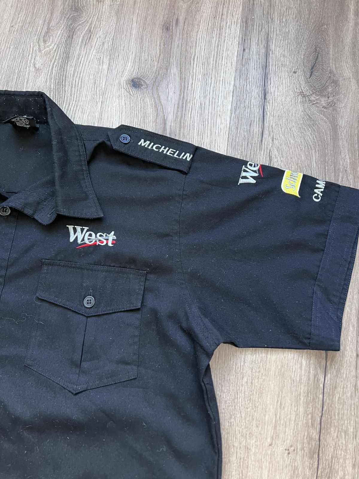 Formula 1 × NASCAR Vintage Shortsleeved Mercedes West Michelin racing shirt Size US XL / EU 56 / 4 - 3 Thumbnail