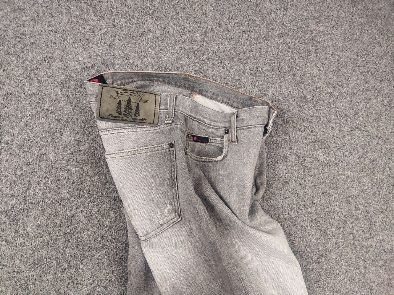 Vintage Dolce & Gabbana Work Project Faded Gray Denim Jeans