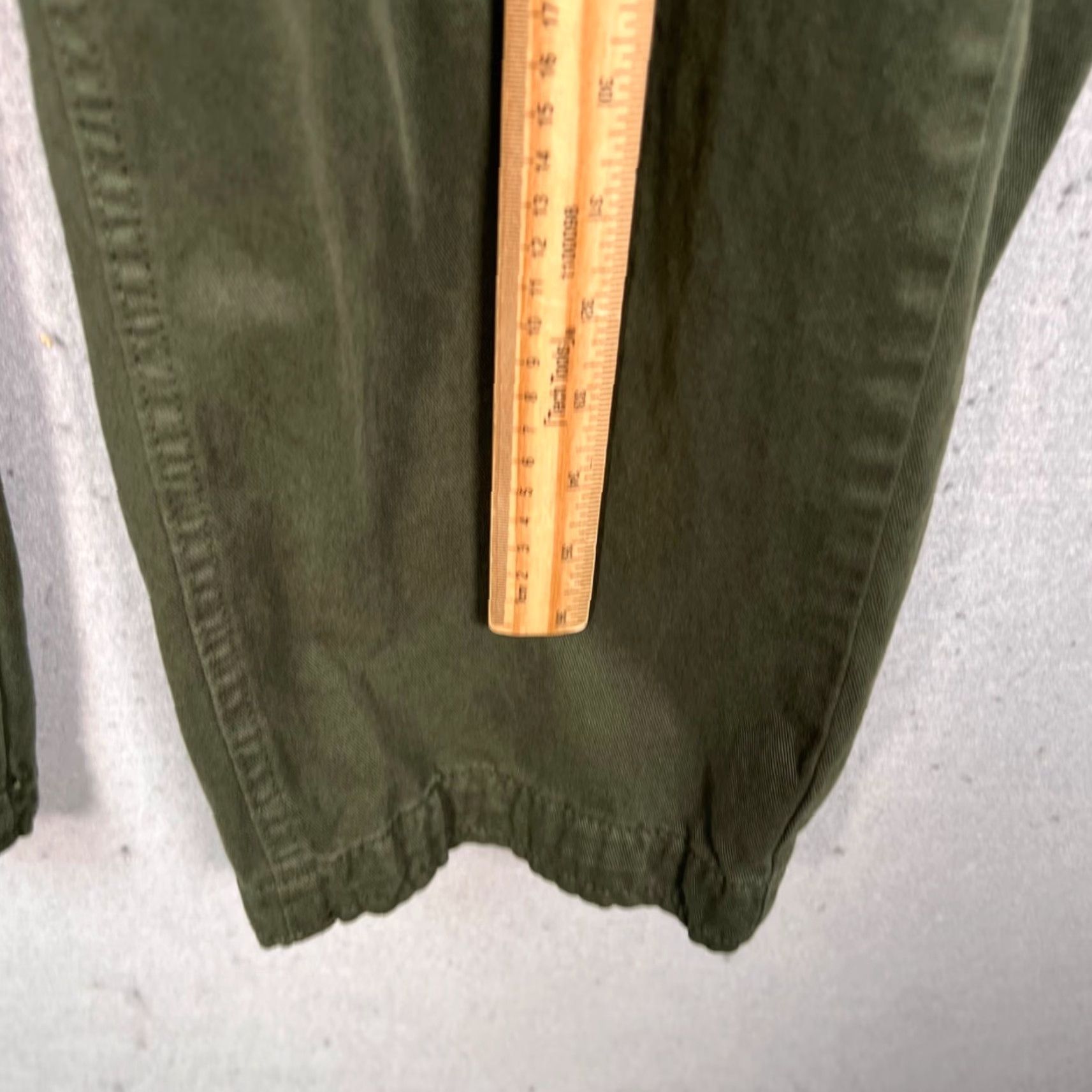 Free People Free People Womens Size 4 Olive Green Pleated Tapered Cotton Chino Pants Size 27" / US 4 / IT 40 - 7 Thumbnail