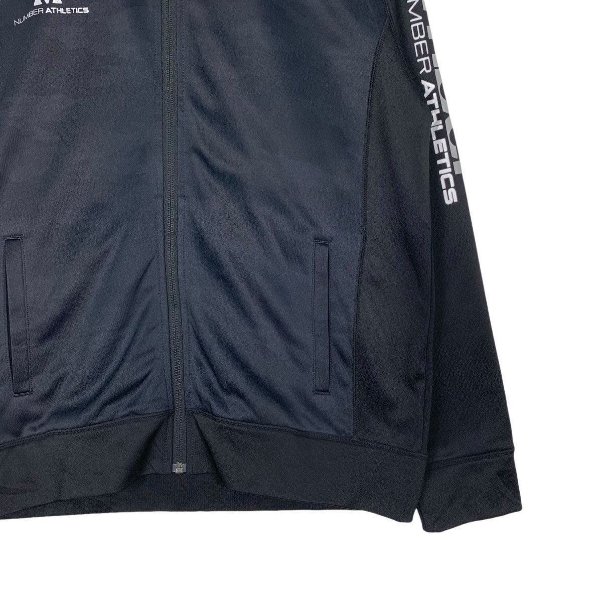 Japanese Brand NUMBER ATHLETICS Big Logo Zipper Hoodie Sweatshirt #1277-C57 Size US L / EU 52-54 / 3 - 5 Thumbnail