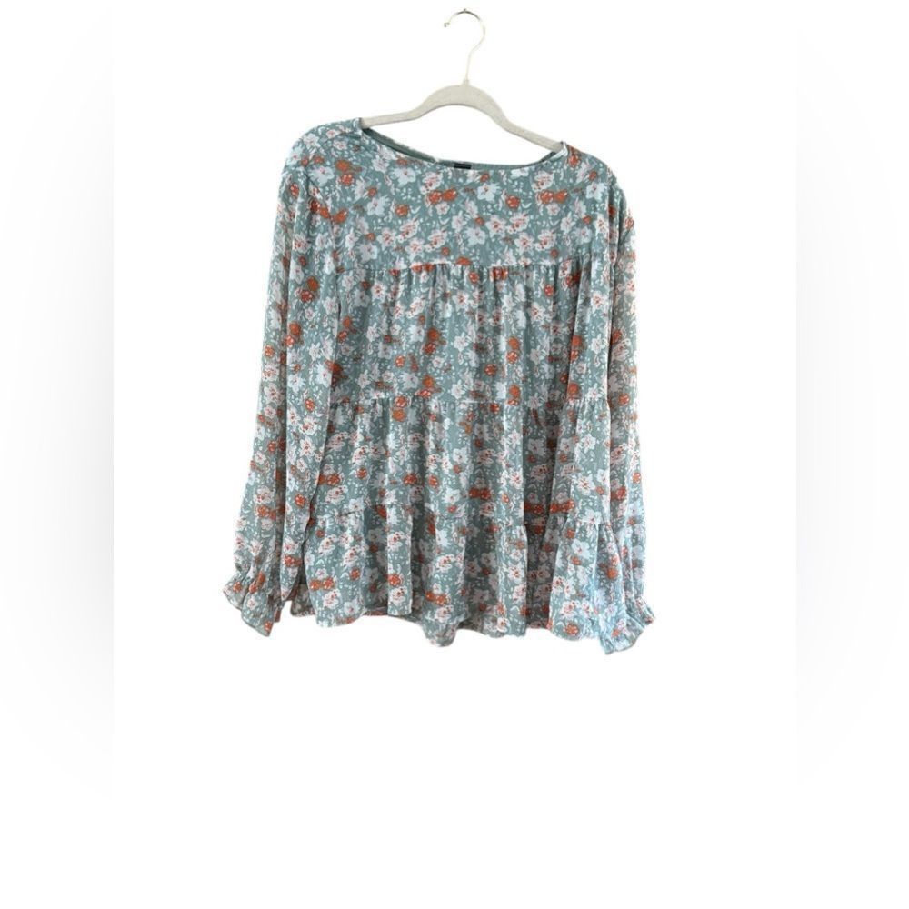 Shein NWOT shein size XL fits a large green and orange long sleeve Size XL / US 12-14 / IT 48-50 - 3 Thumbnail