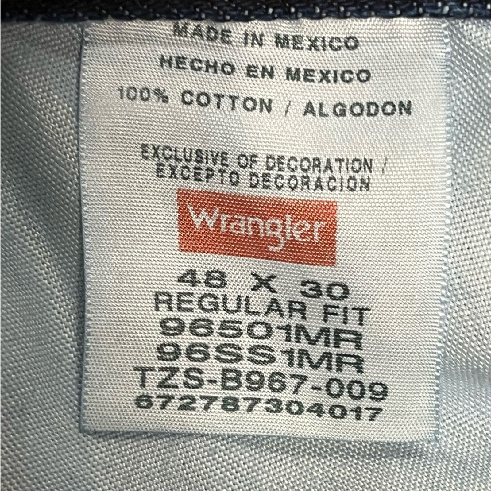 Wrangler Wrangler Indigo Blue Straight Jeans 48x30 Regular Fit Size US 44 / EU 60 - 2 Thumbnail