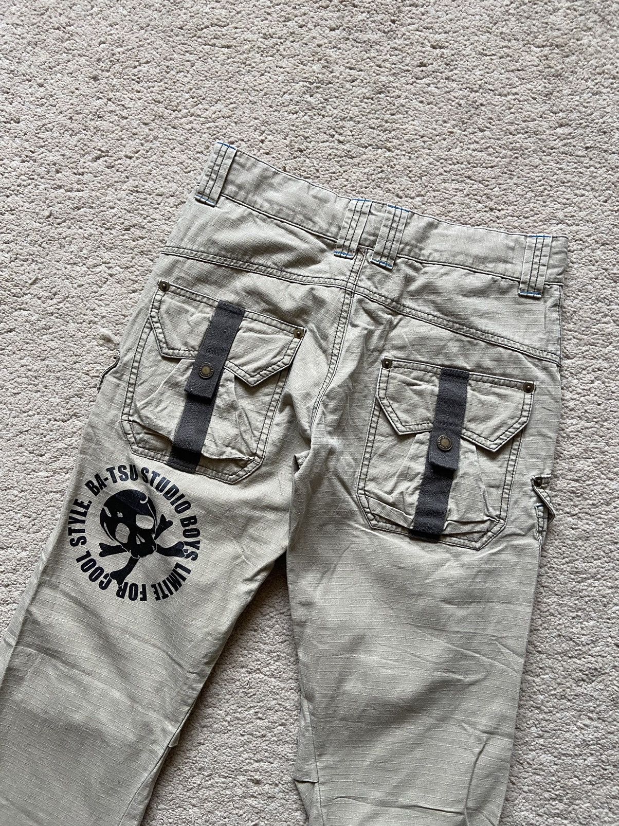 14th Addiction × Japanese Brand Vintage Ba-tsu Cargo Ripstop Flare Pants Size US 29 - 7 Thumbnail
