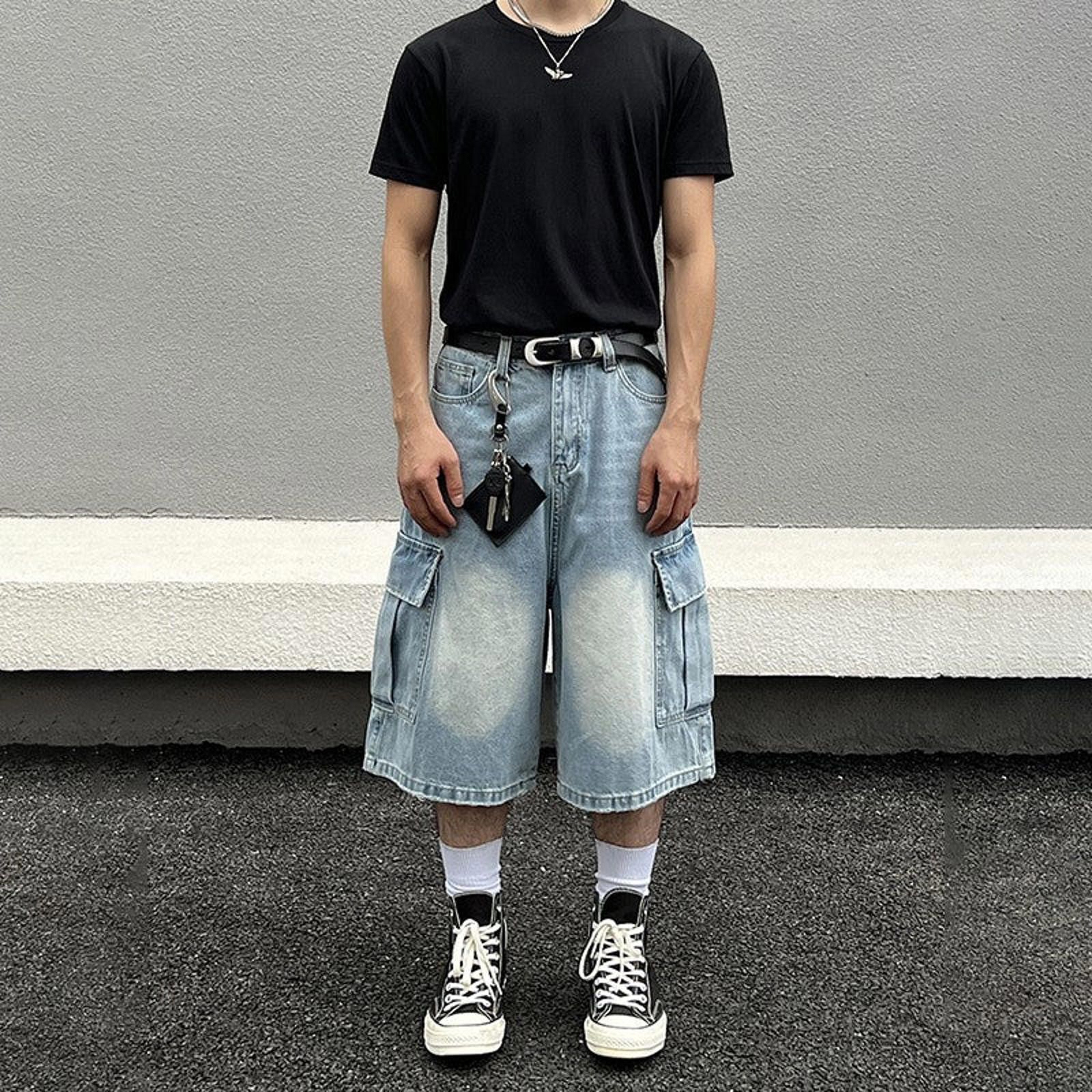 Jean Light Blue Cargo Denim Shorts / Jorts Size US 30 / EU 46 - 3 Thumbnail