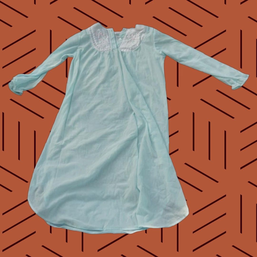 Vintage VINTAGE Kelly Reed Nightgown Shirt Robe Women M Blue Size ONE SIZE - 1 Thumbnail