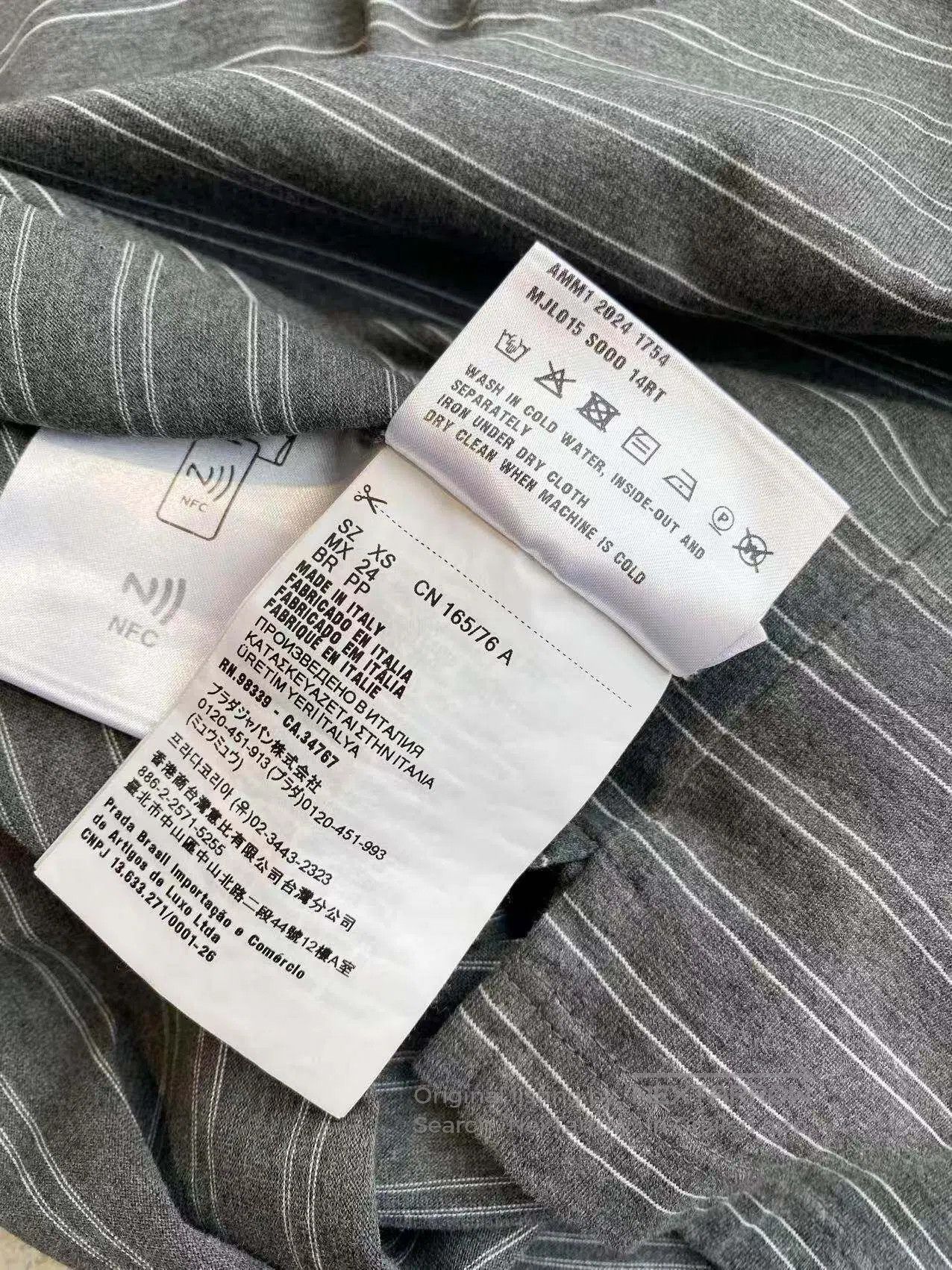 Miu Miu Miu Miu Chest logo monogram print striped long-sleeved pol Size XS / US 0-2 / IT 36-38 - 5 Thumbnail