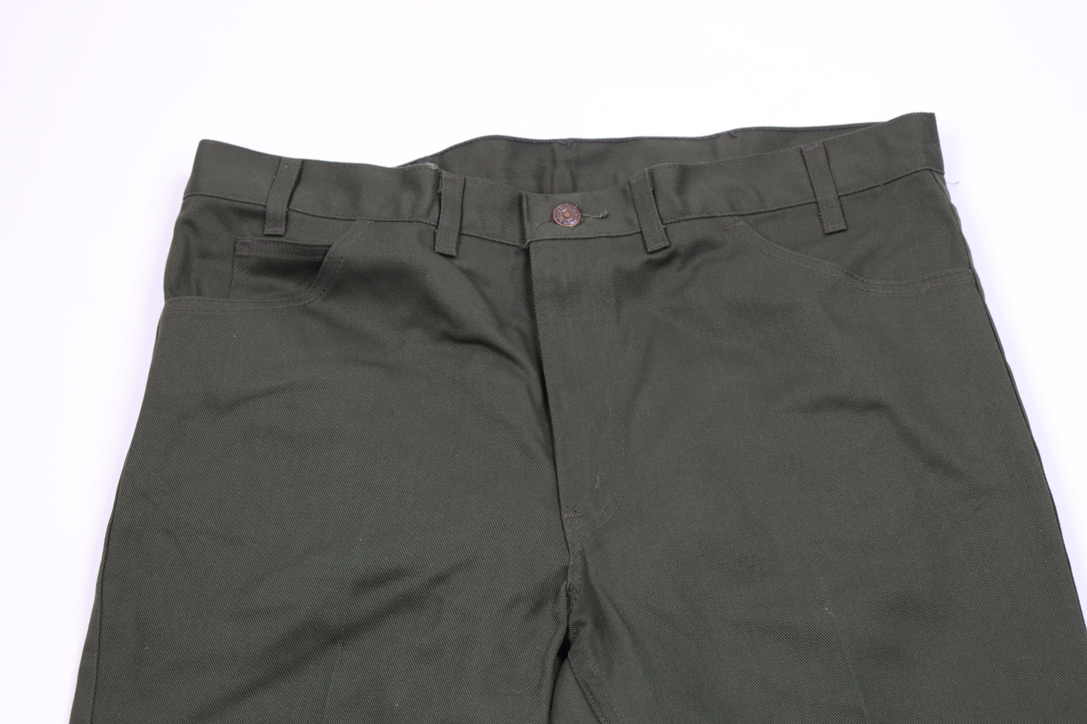 Vintage Vintage 70s Streetwear Bell Bottoms Denim Jeans Green USA Size US 38 / EU 54 - 2 Thumbnail