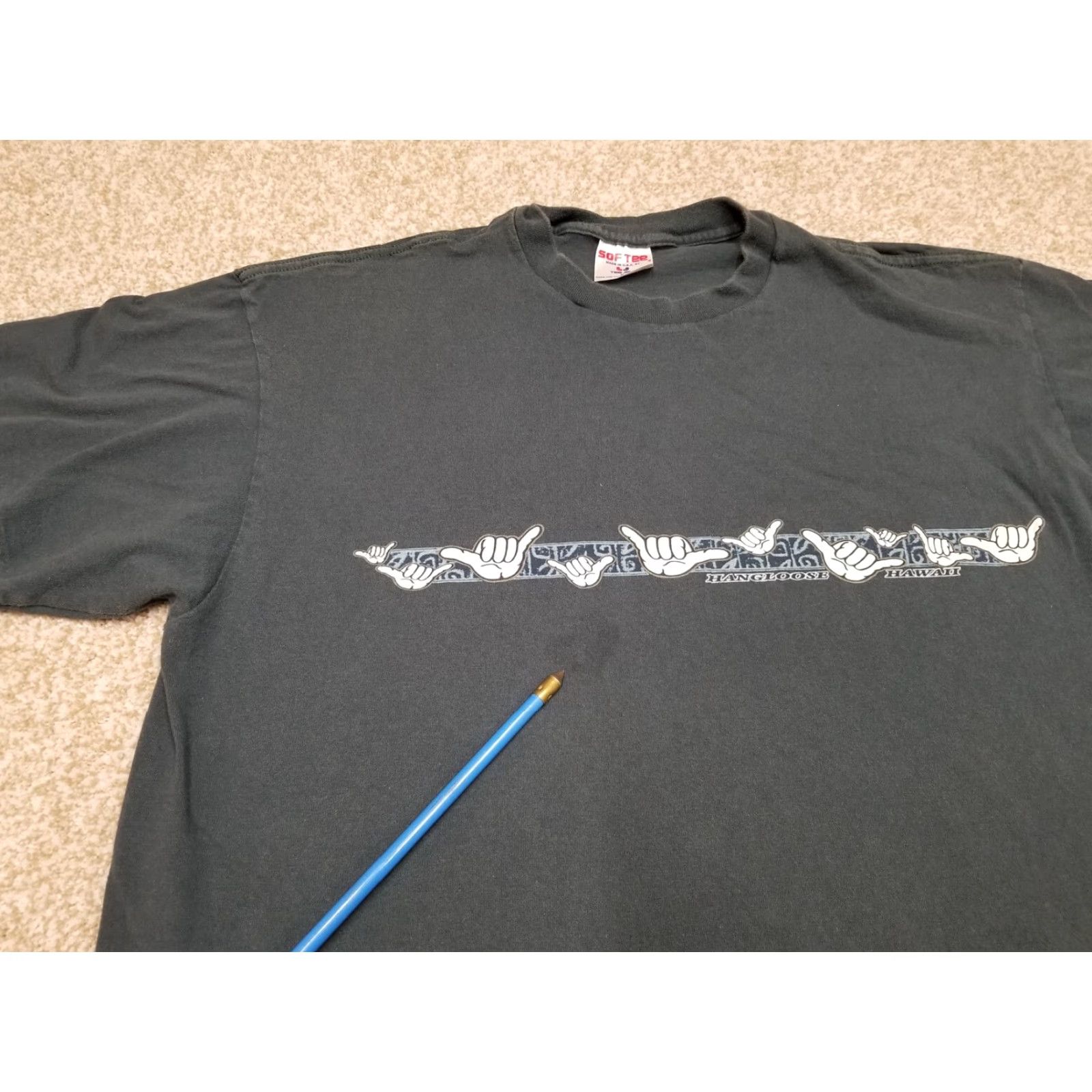 Vintage VINTAGE Hang Loose Hawaii Shirt Mens XL Blue Single Stitch SOF TEE USA Shirt Mens XL Blue Hawaiian Graphic Print Vintage 90s Mens Size US XL / EU 56 / 4 - 3 Thumbnail