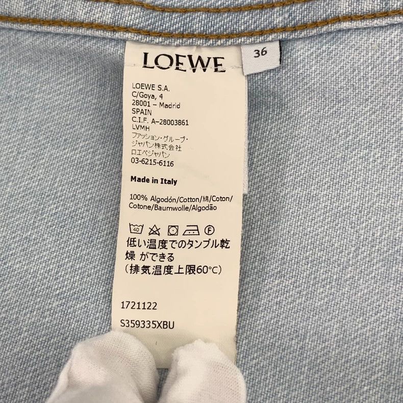 Loewe Loewe Light blue collar cotton denim shirt Size XS / US 0-2 / IT 36-38 - 6 Thumbnail