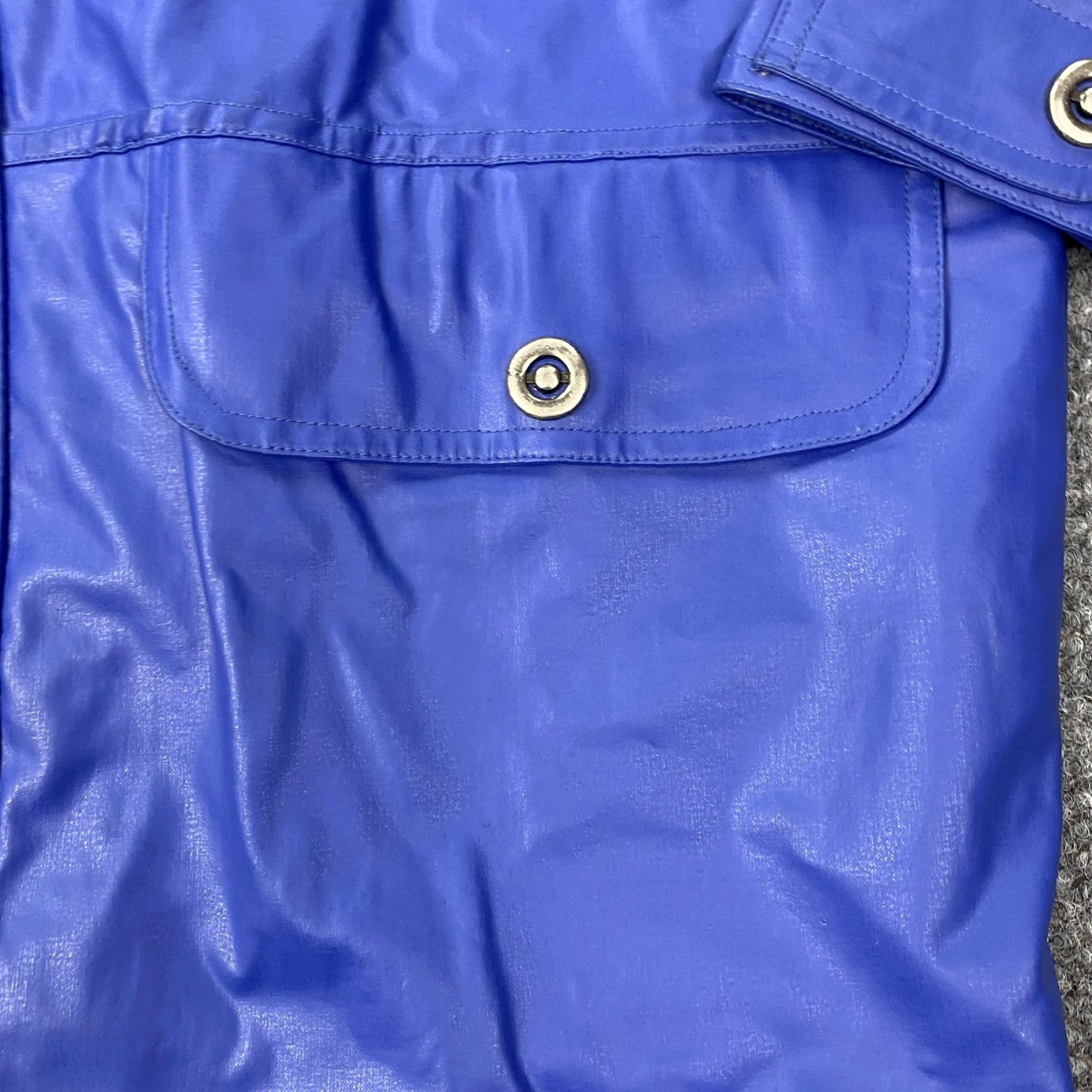 Vintage VINTAGE Woolrich Rain Coat Jacket Mens Medium Blue PVC Snap Zip Lined Casual Size US M / EU 48-50 / 2 - 3 Thumbnail