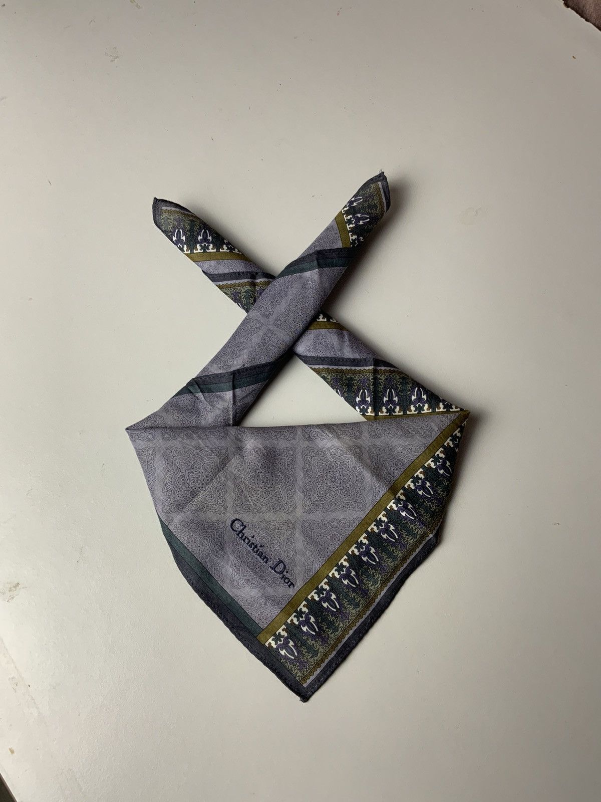 Christian Dior Monsieur Christian Dior Spellout Embroidery Handkerchief/Bandana Size ONE SIZE - 1 Thumbnail