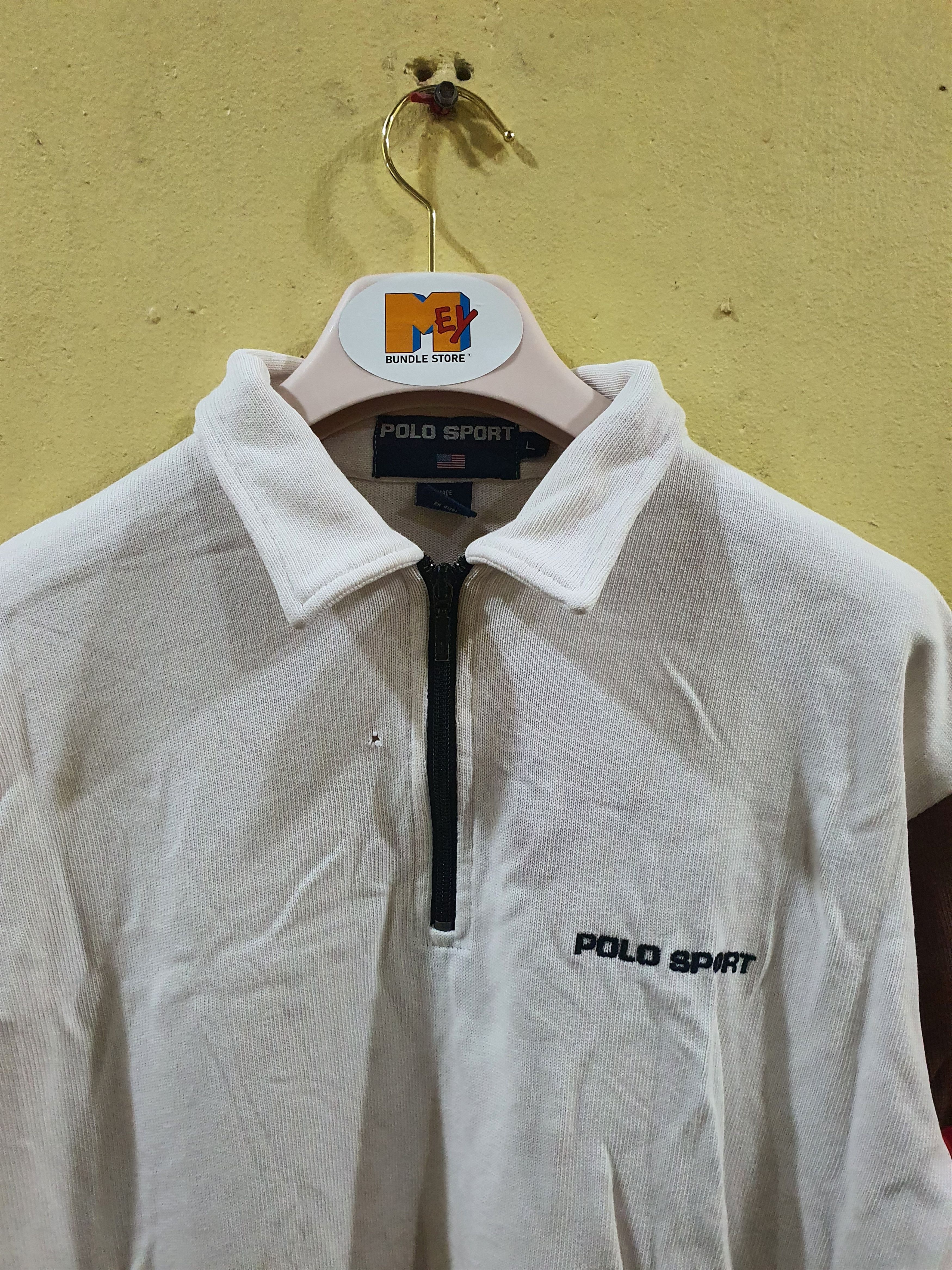 Polo Ralph Lauren vintage 90s Polo Sport Ralph Lauren long-sleeve rugby shirt Size US L / EU 52-54 / 3 - 3 Thumbnail