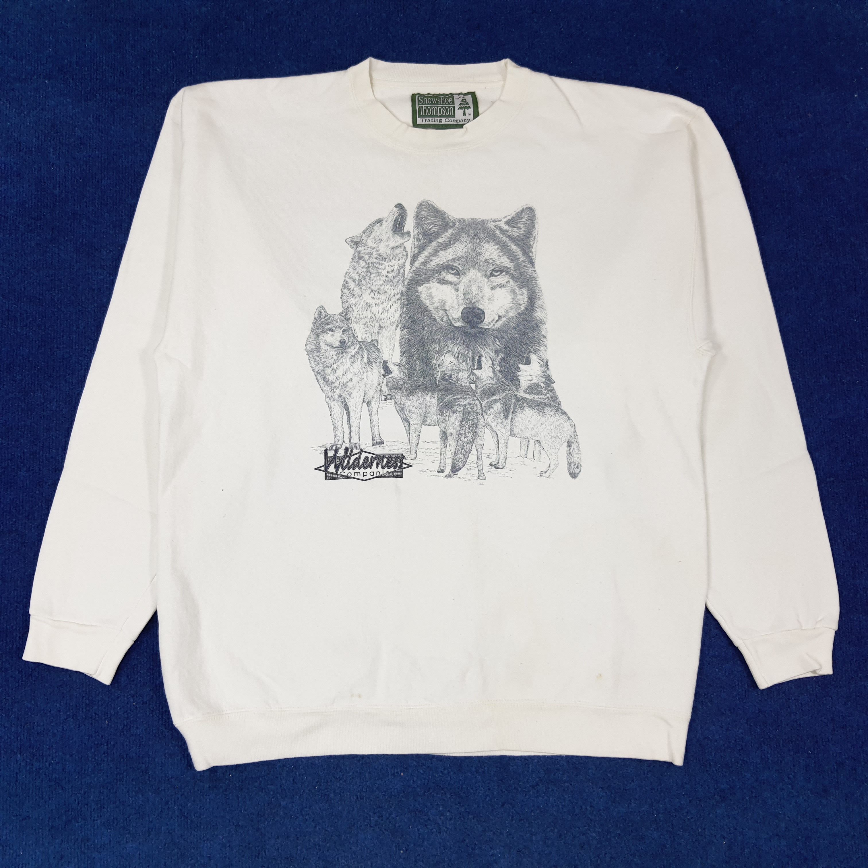 Vintage Vintage Snow Wolf Wilderness Companion Art Sweatshirt C221N4 Size US L / EU 52-54 / 3 - 1 Thumbnail
