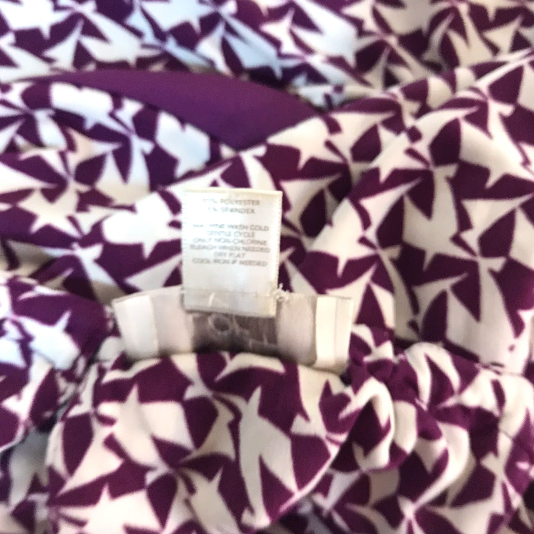 Loft LOFT Purple/White Strappy Halter Sundress Women Size S Knee-Length Geometric Size S / US 4 / IT 40 - 5 Thumbnail