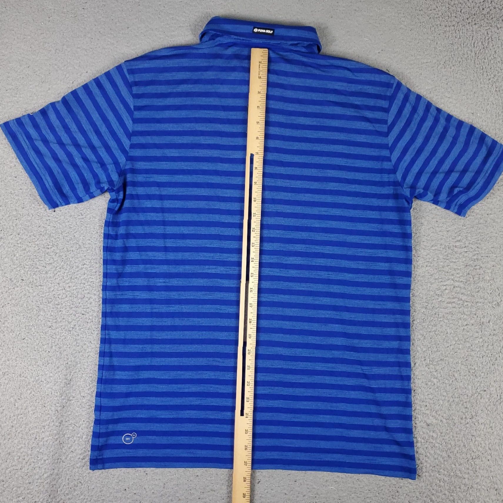 Puma Puma Polo Shirt Mens Size Medium Blue Striped Golf Casual Short Sleeve Polo Shirt Men Medium Blue Striped Golf Casual Short Sleeve Size US M / EU 48-50 / 2 - 4 Thumbnail