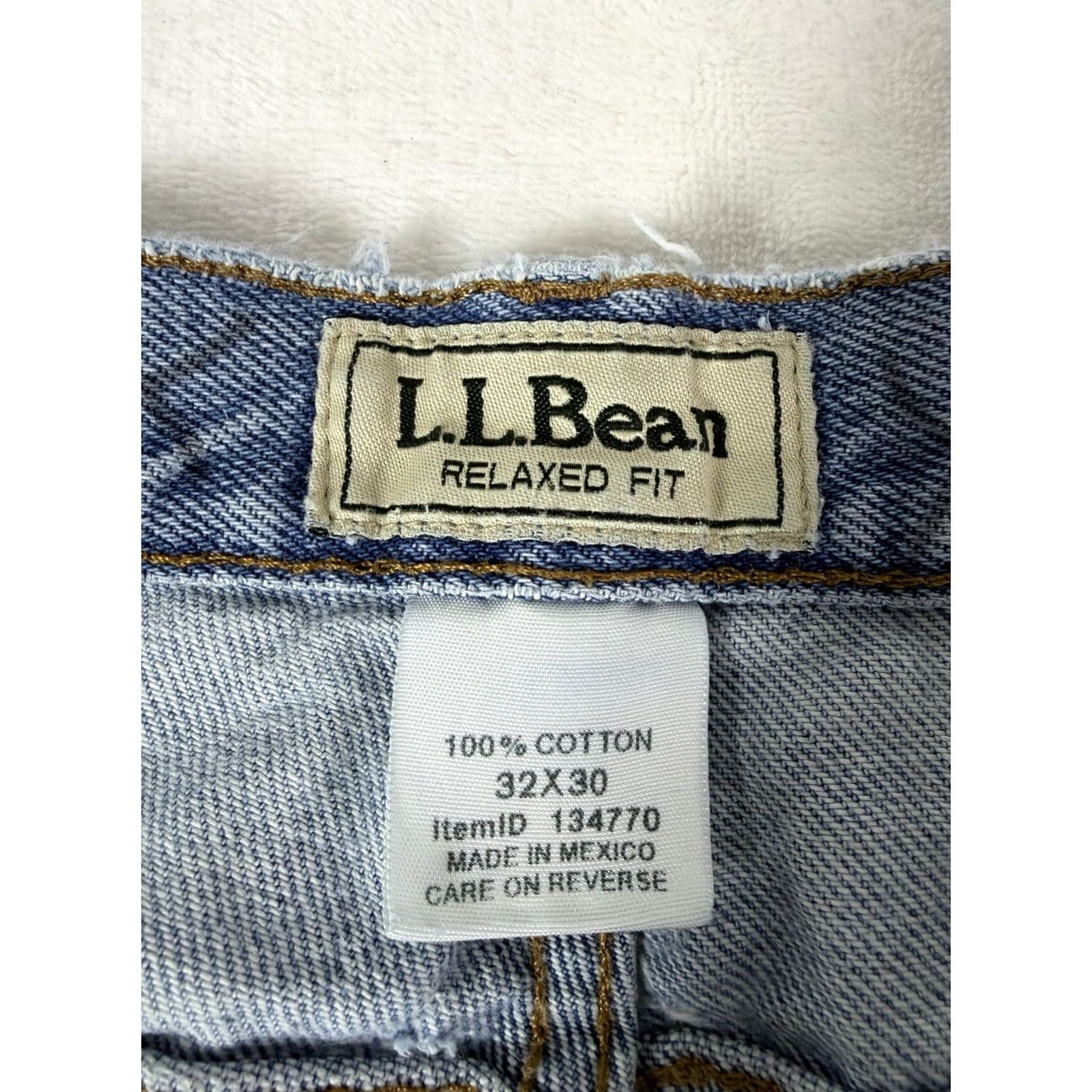 Vintage VINTAGE L.L.Bean Jeans Men's Relaxed Fit Size 32x30 Light Blue Denim Workwear Size US 32 / EU 48 - 5 Thumbnail