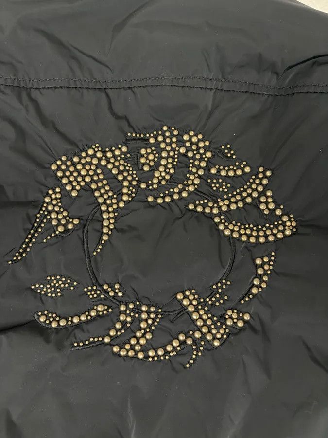 Marithe + Francois Girbaud 2000s Marithé + François Girbaud Black Nylon Studded Skull Puffer Jacket Size US L / EU 52-54 / 3 - 11 Thumbnail