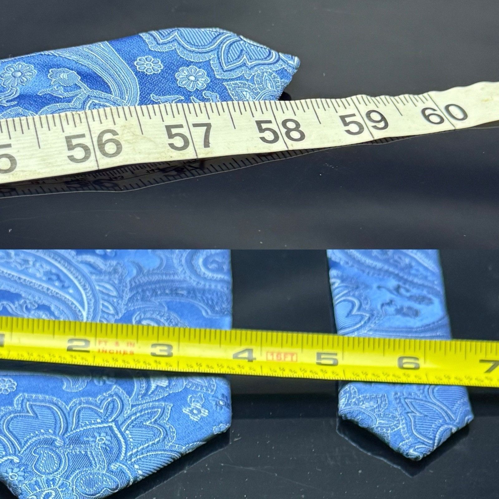 Donald Trump Donald J Trump Signature Collection Blue Paisley Tie 58.5" Size ONE SIZE - 3 Thumbnail
