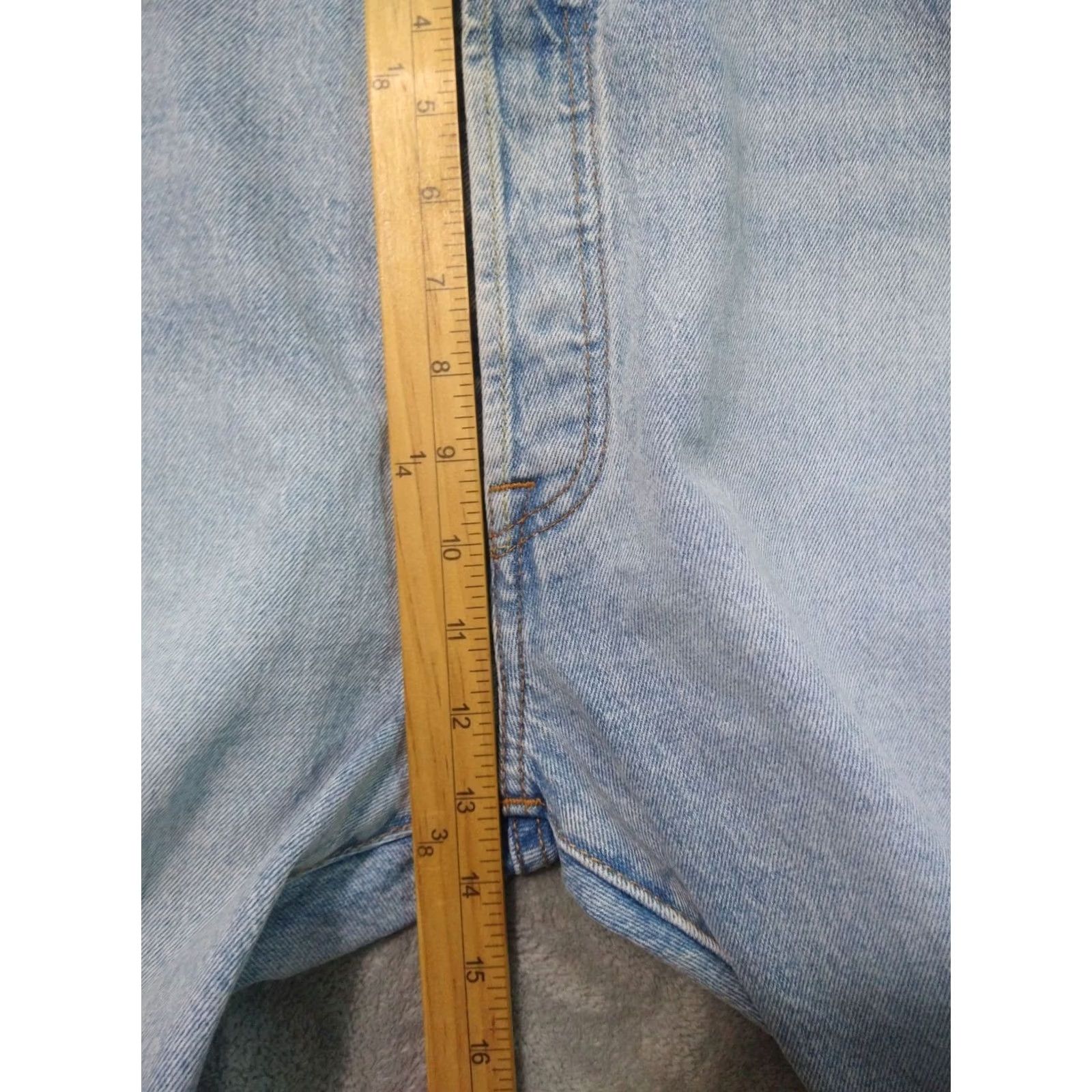 Levi's Levis 501 XX Shorts Mens 40 Blue Denim High Rise Button Fly Light Wash Stretch Bermuda Pocket 5-Pocket-Cotton Denim Navy Blue Casual Mens Size US 40 / EU 56 - 4 Thumbnail