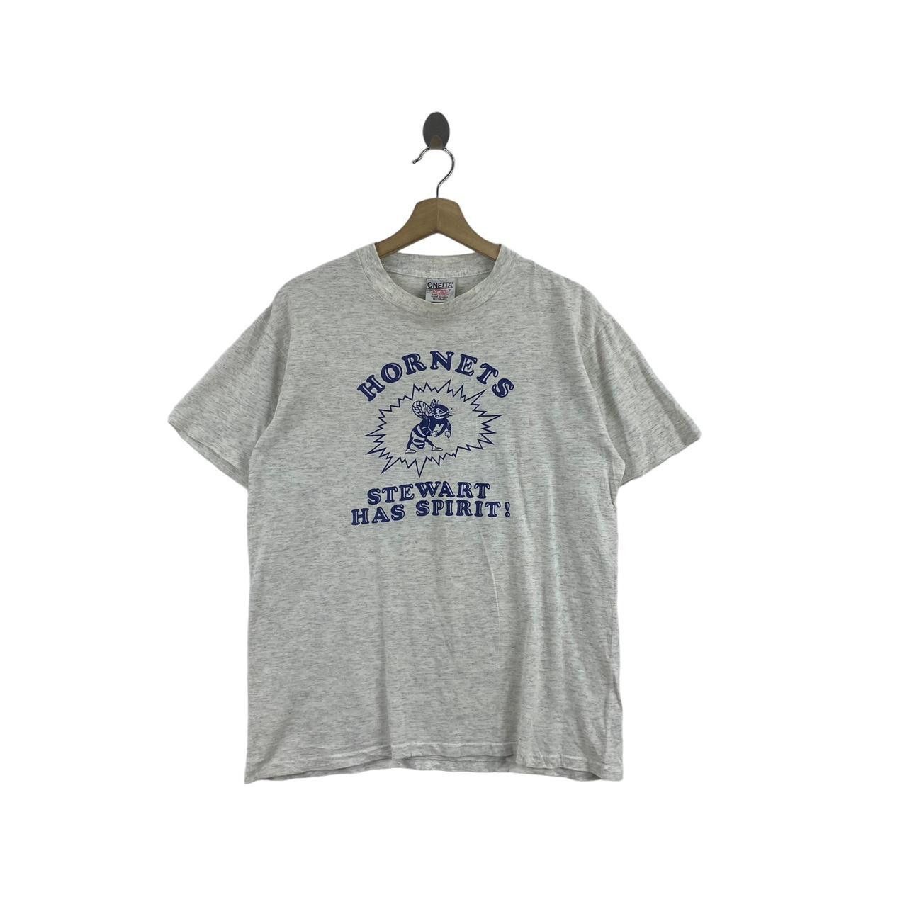 NBA Vintage 90’ NBA HORNETS CHARLOTTE Stewart Spirit Tee Shirt Size US M / EU 48-50 / 2 - 1 Thumbnail