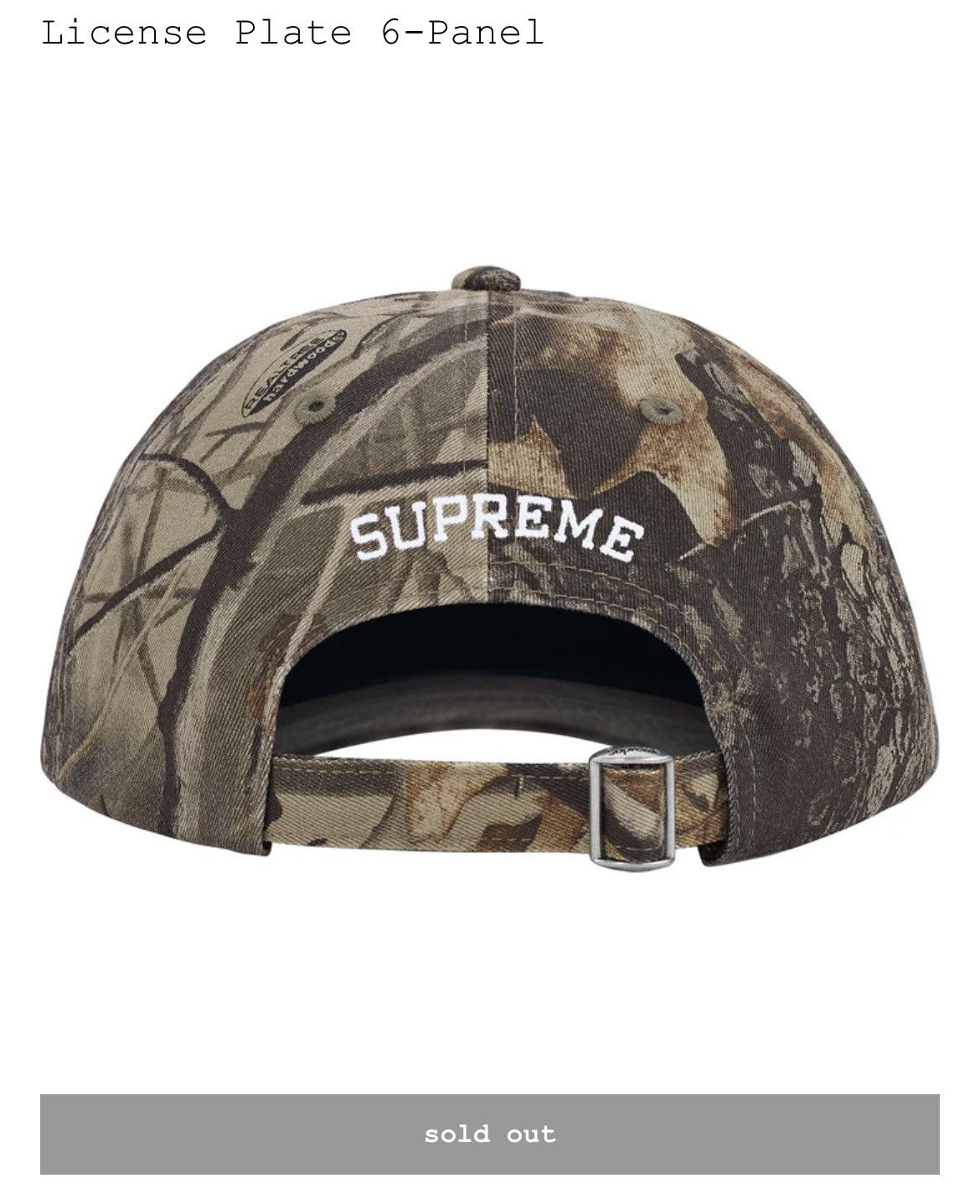 supreme License Plate 6-Panel リアルツリーカモ supreme License Plate 6-Panel リアルツリーカモ