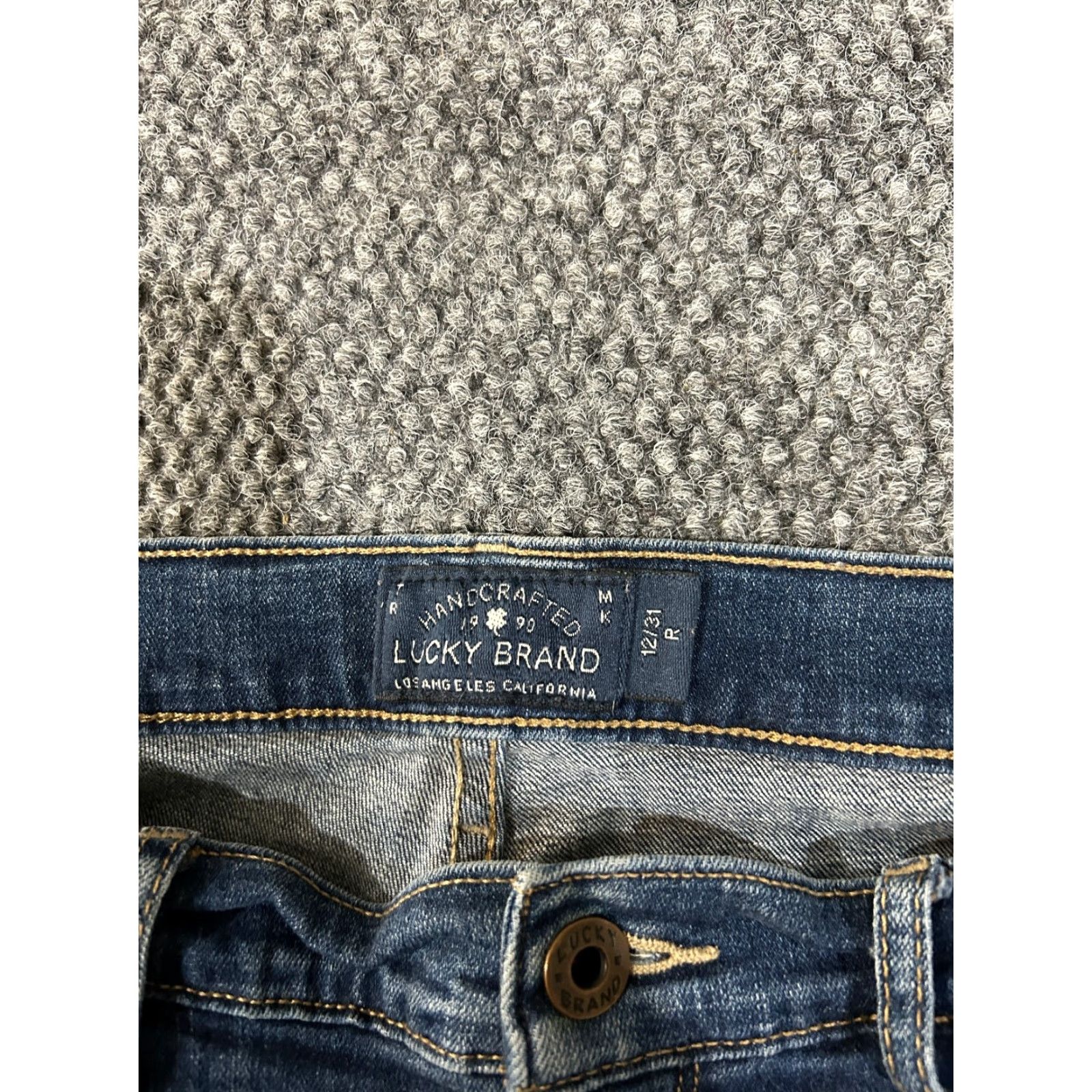Lucky Brand Lucky Brand Jeans Womens 12x31 Bootcut Stretch Denim Blue 5-Pocket Regular Inseam 28in Size 34" / US 12 / IT 48 - 3 Thumbnail