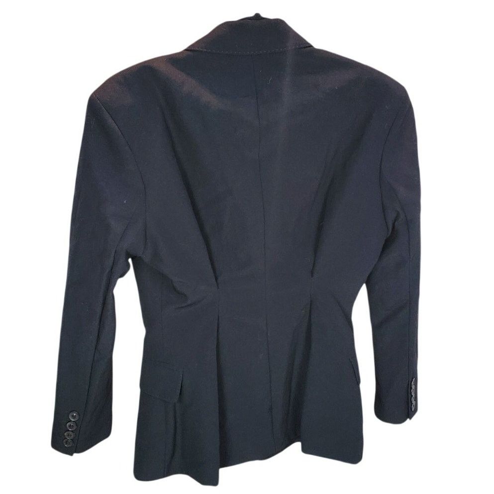 Zara Zara Black One Button Blazer Notched Lapel Viscose S Size S / US 4 / IT 40 - 2 Thumbnail