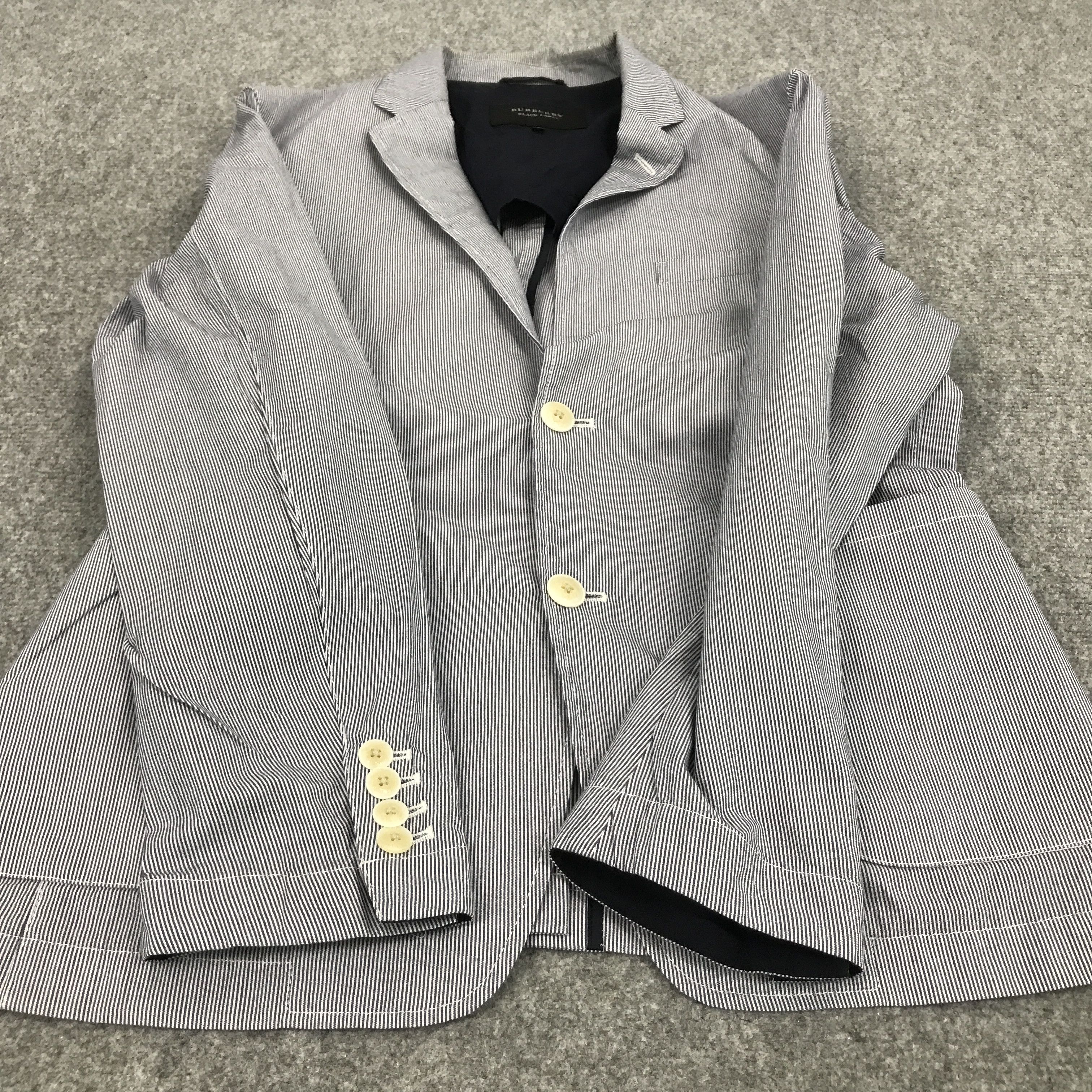 Burberry BURBERRY BLACK LABEL STRIPED COAT BLAZER JACKET Size US L / EU 52-54 / 3 - 7 Thumbnail