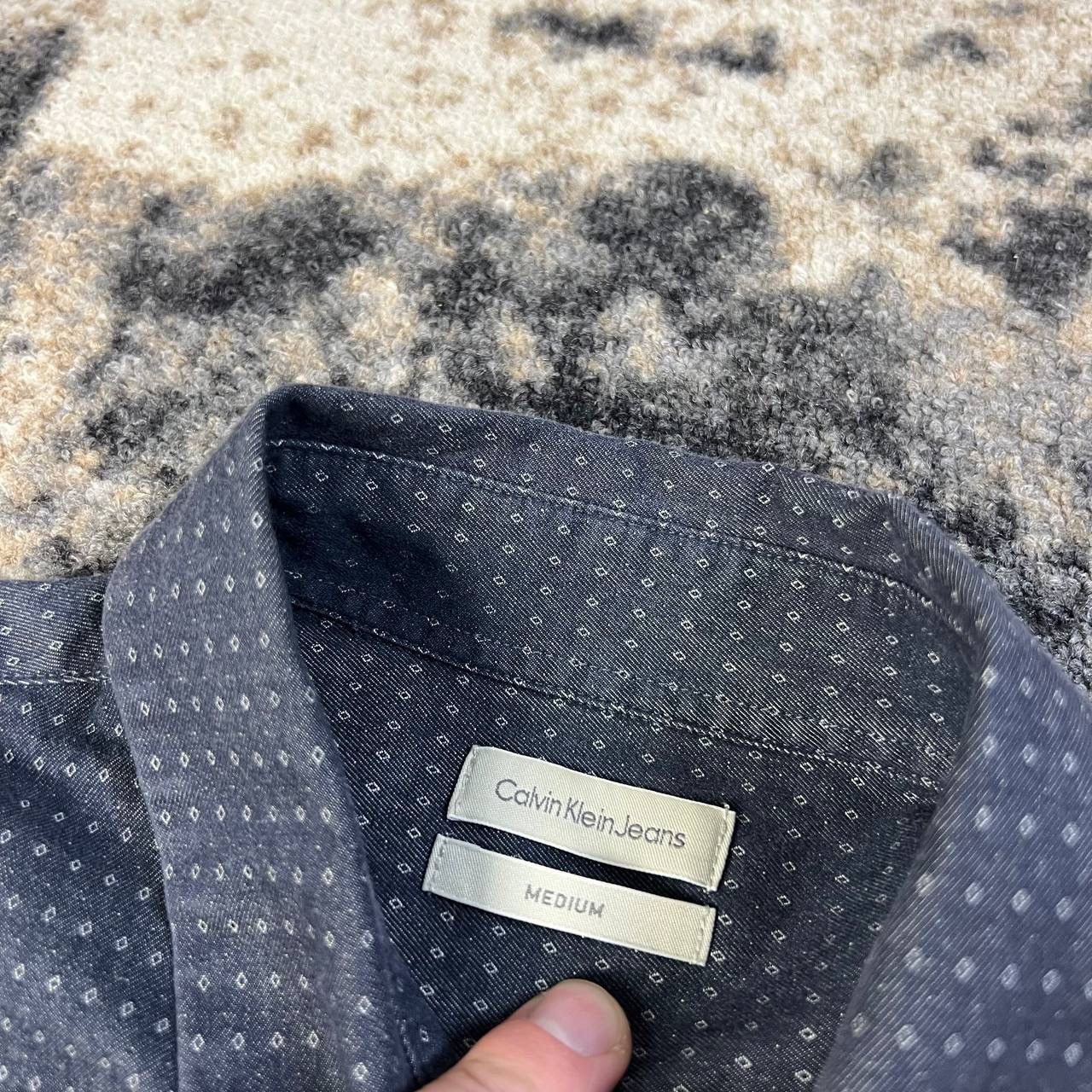 Calvin Klein Calvin Klein Mini Logo Dotted Button Up Shirt Size US M / EU 48-50 / 2 - 5 Thumbnail